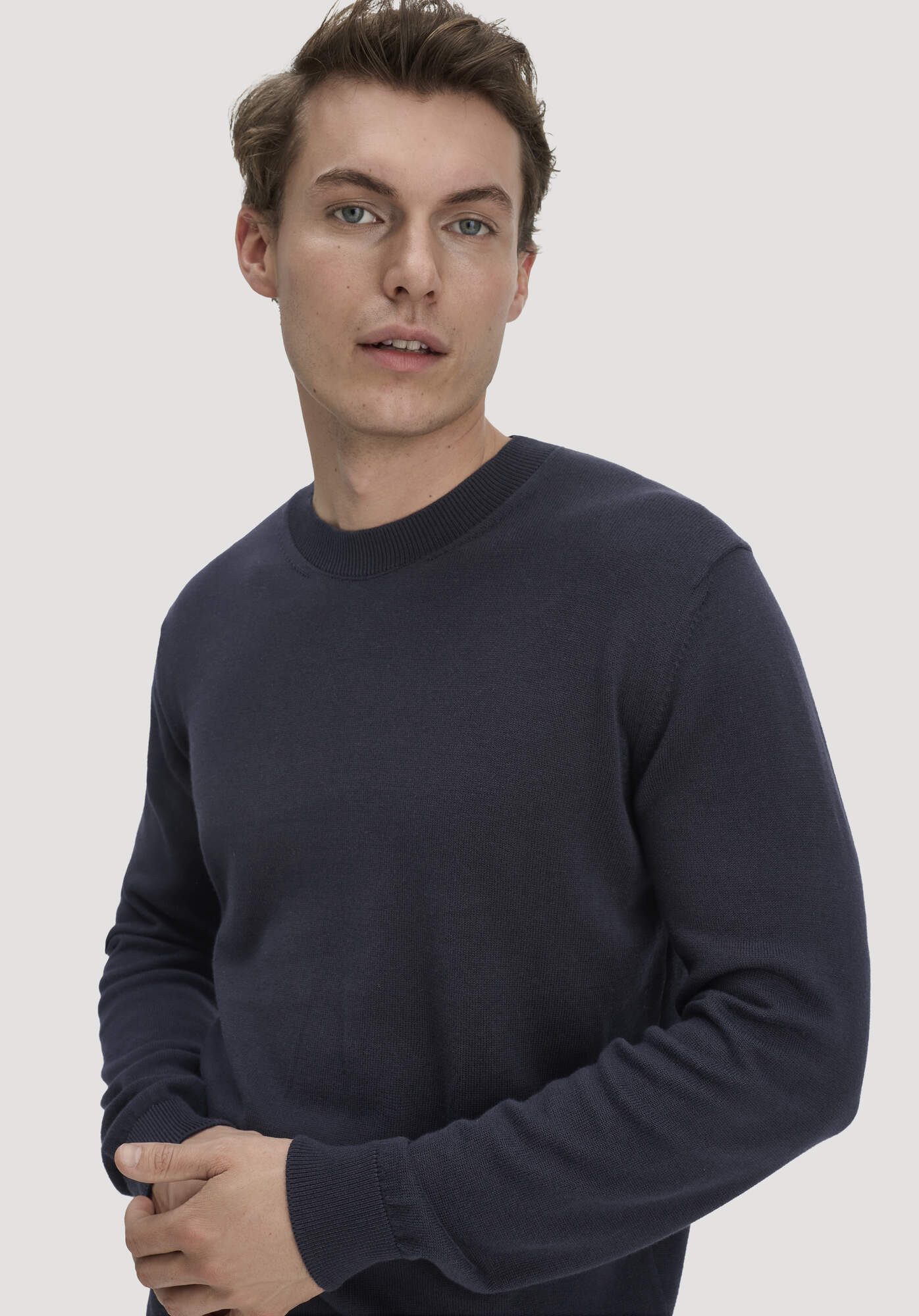 Hessnatur Strickpullover aus reiner Bio-Baumwolle (1-tlg)