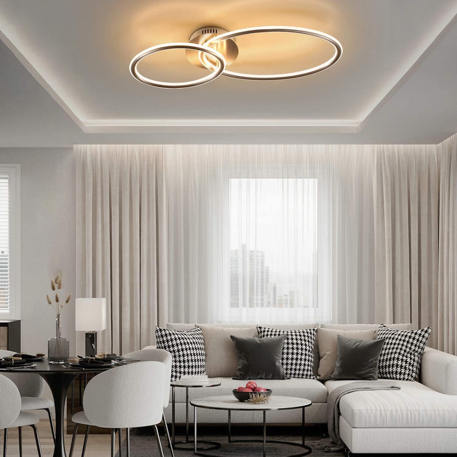 ZMH LED Deckenleuchte Wohnzimmer 3 Ringe günstig online kaufen