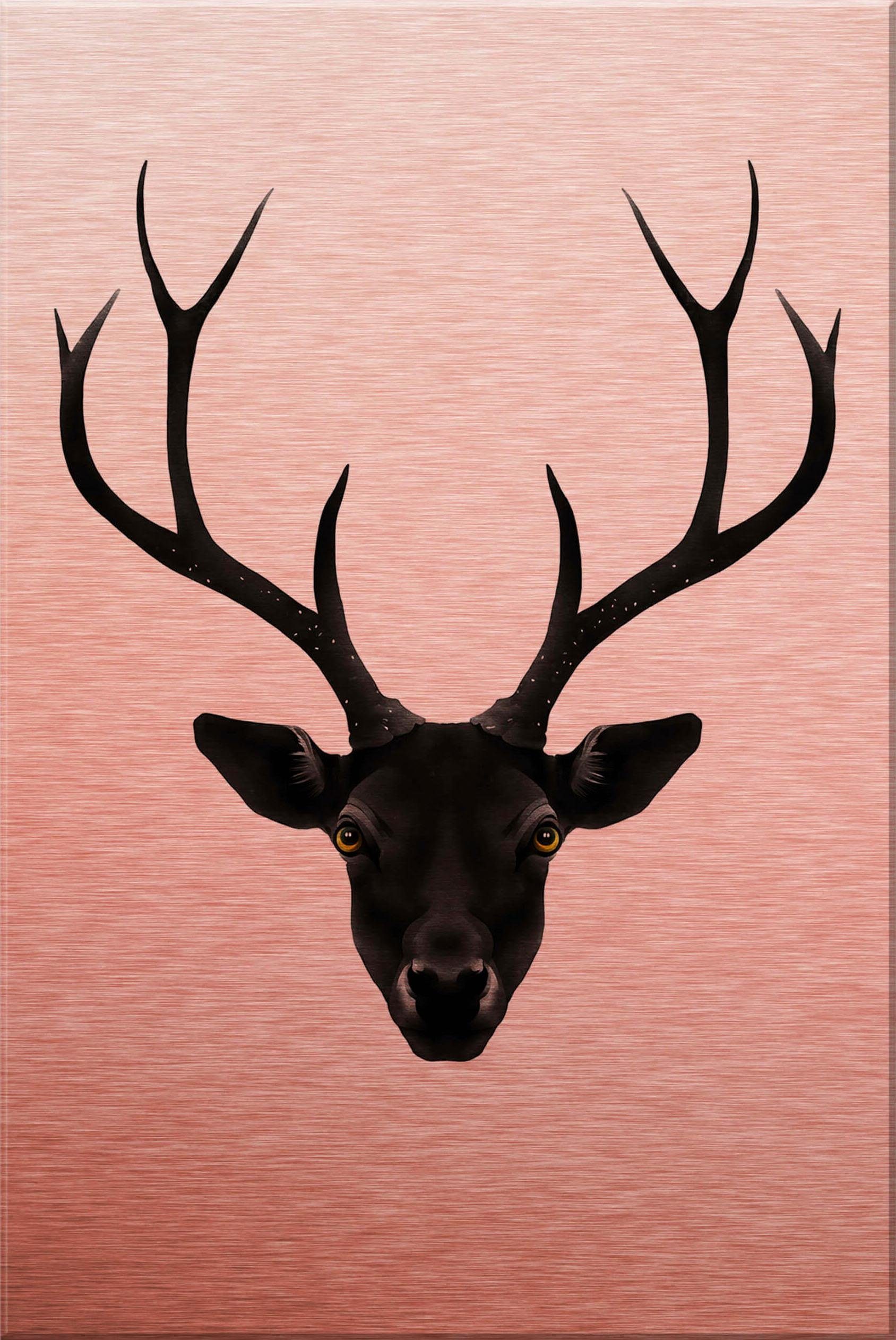 Wall-Art Alu-Dibond-Druck Ireland - The Black Deer - Schwarzer Hirsch