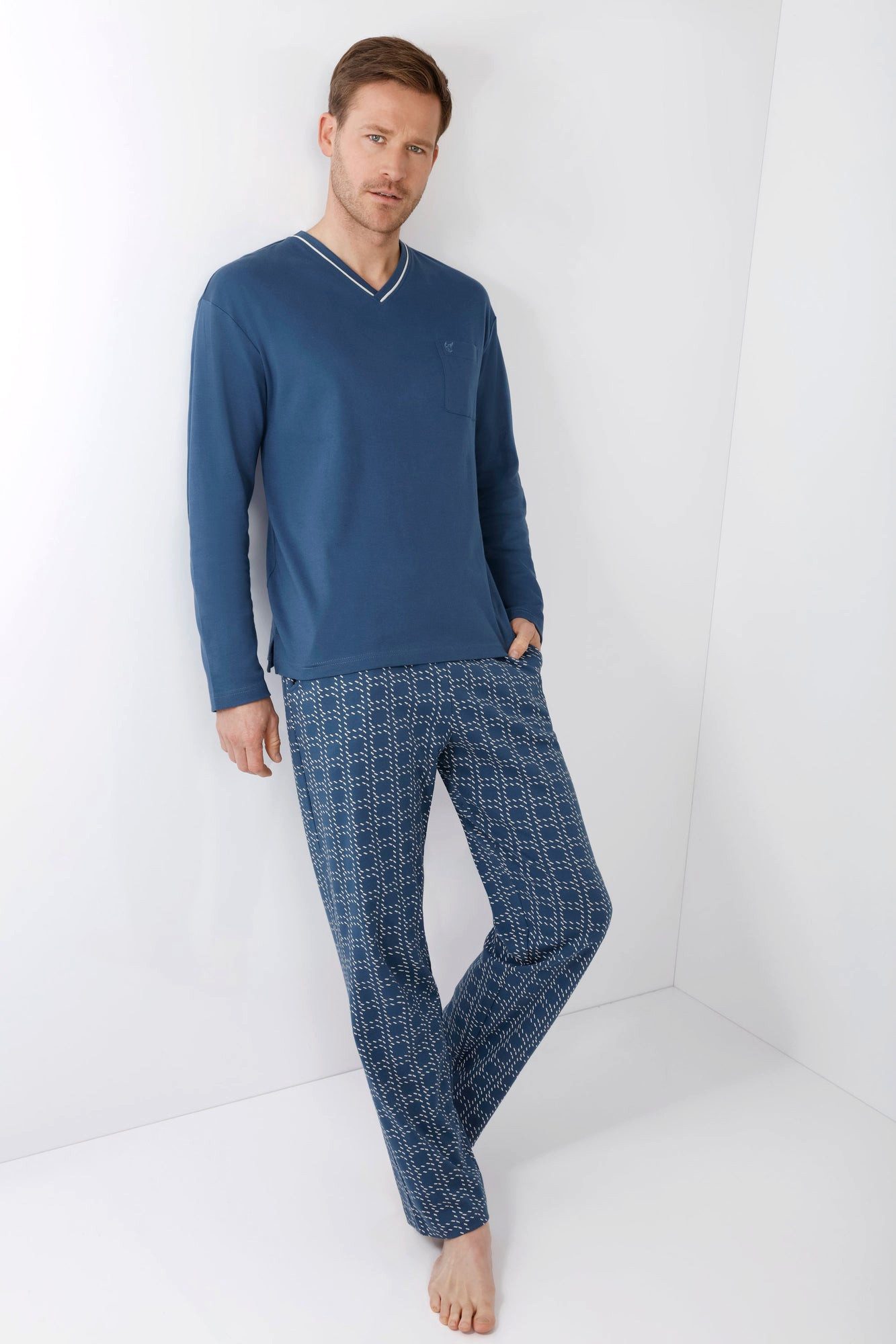 Hajo Schlafanzug Herren Schlafanzug Premium Cotton