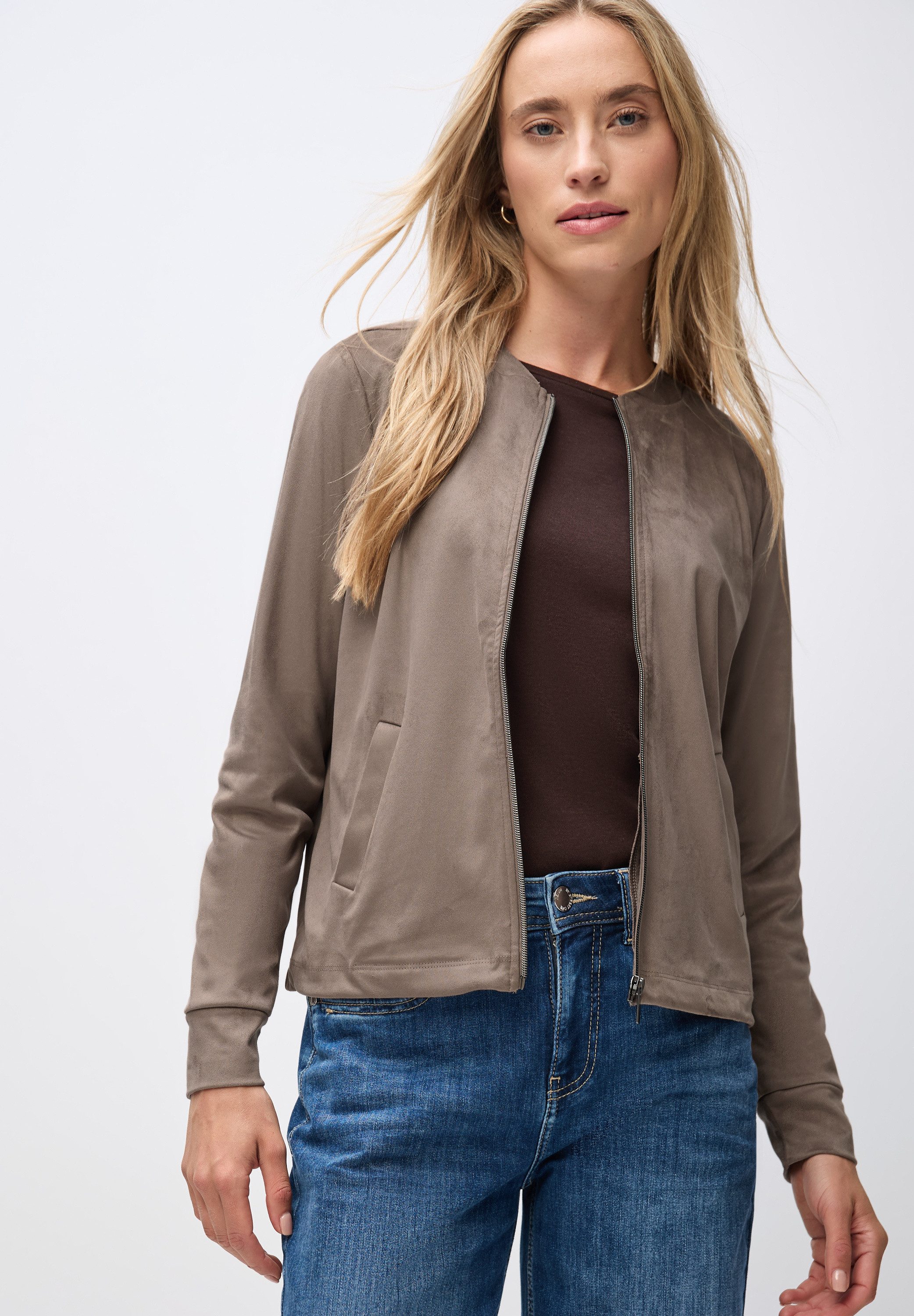 STREET ONE Blouson Velour mit Taschen günstig online kaufen