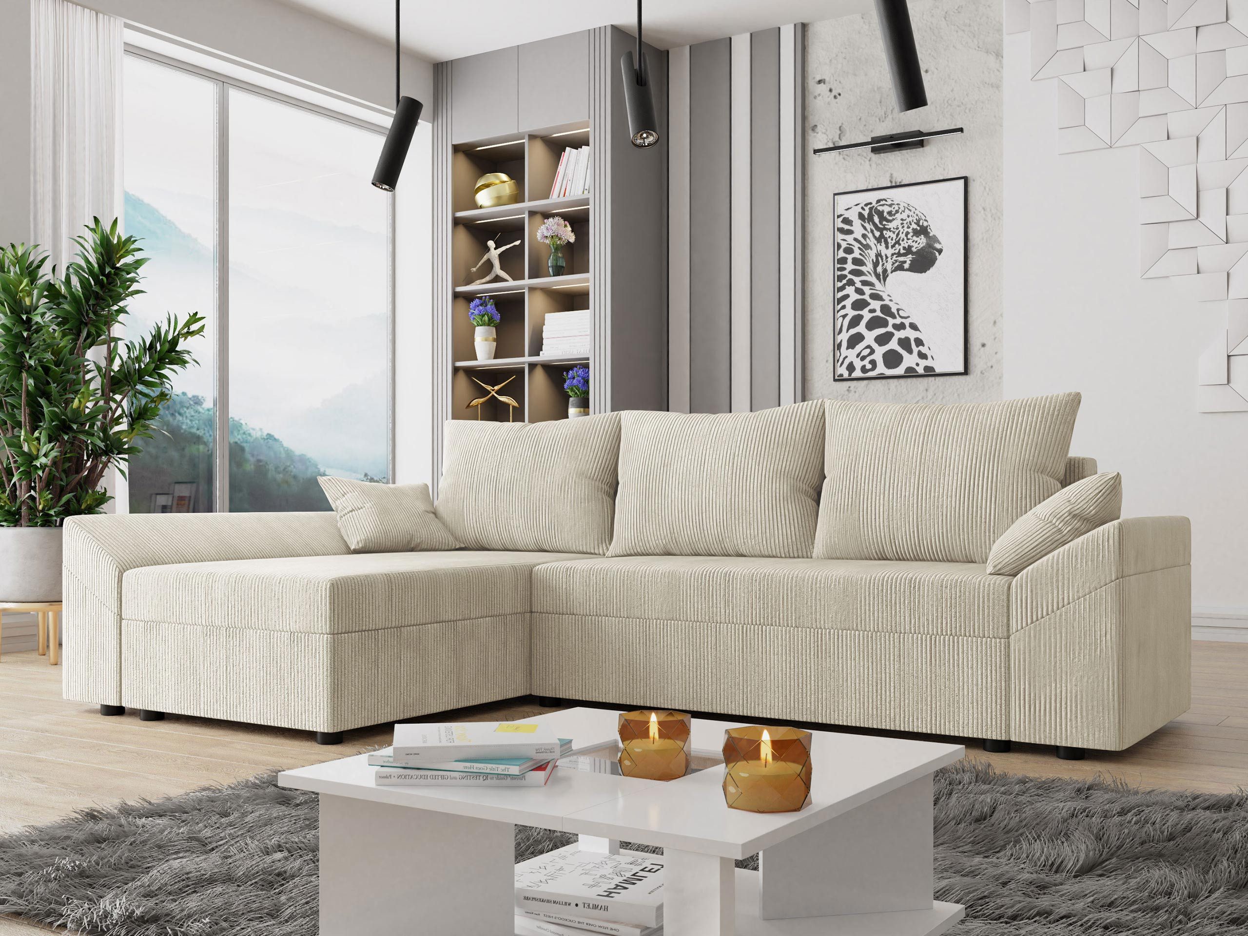 MIRJAN24 Ecksofa Dante L Cord, mit günstig online kaufen