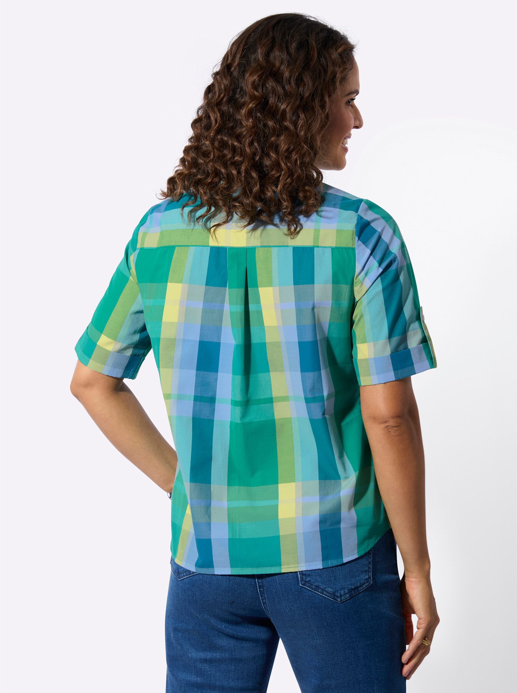 Witt Klassische Bluse Karo-Bluse Kurzarm günstig online kaufen
