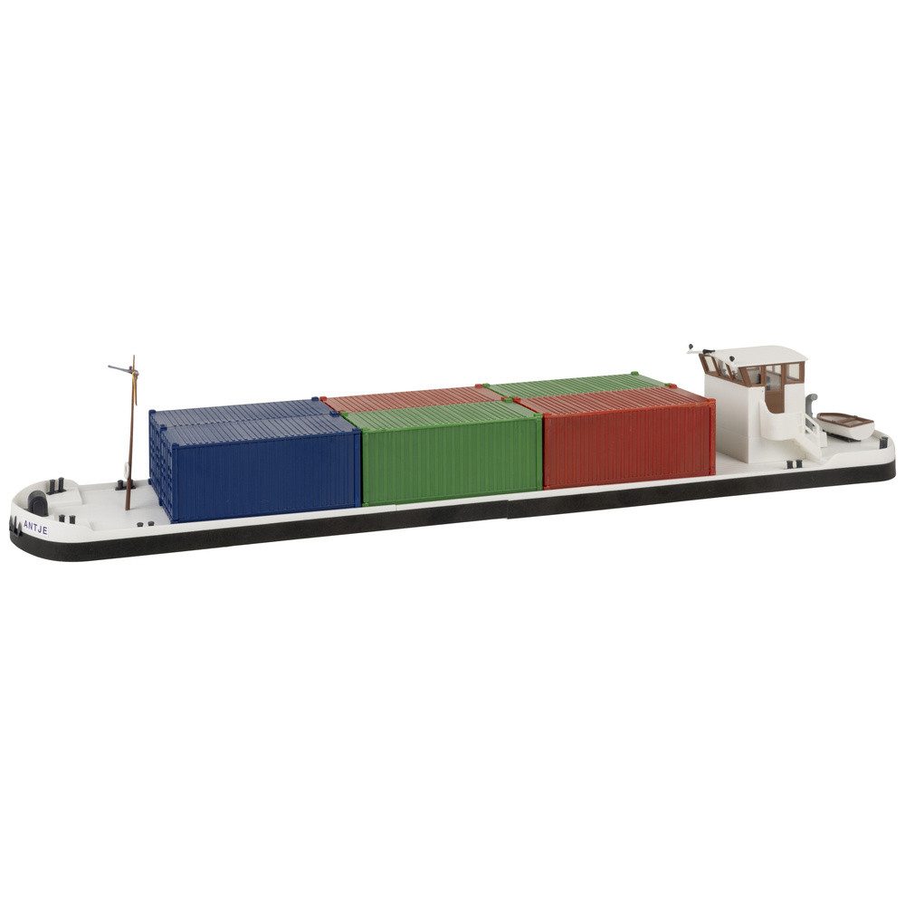 Faller Modellboot Faller 131013 H0 Schiff Modell Flussfrachter mit Containern