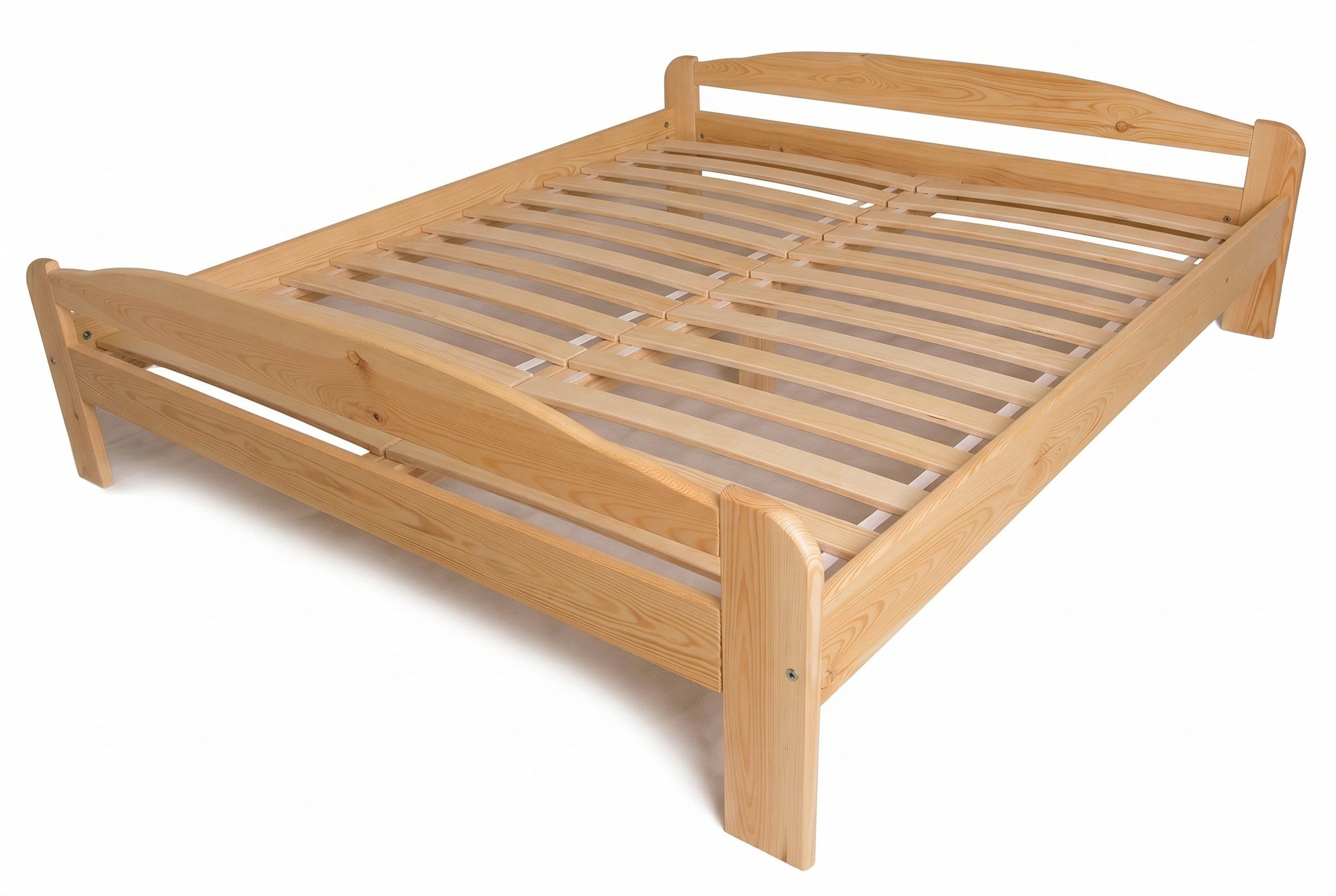 bv-vertrieb Massivholzbett Bett Kiefer massiv natur lackiert Doppelbett Liegefläche 140x200 #3362, Kiefer massiv