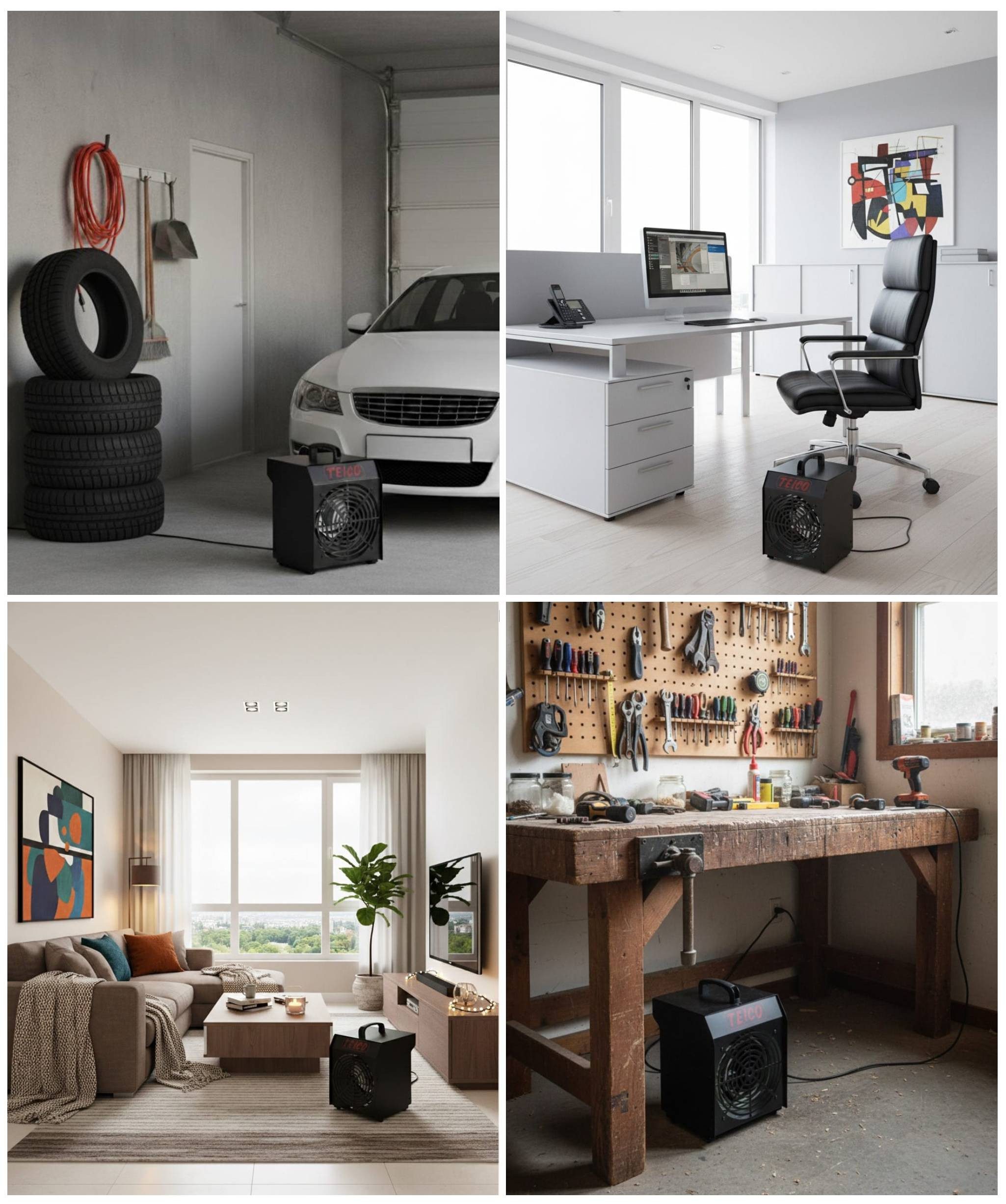 Teico Heizlüfter Bauheizer Elektroheizung Teico 1500-3000 W Bautrockner Hei günstig online kaufen