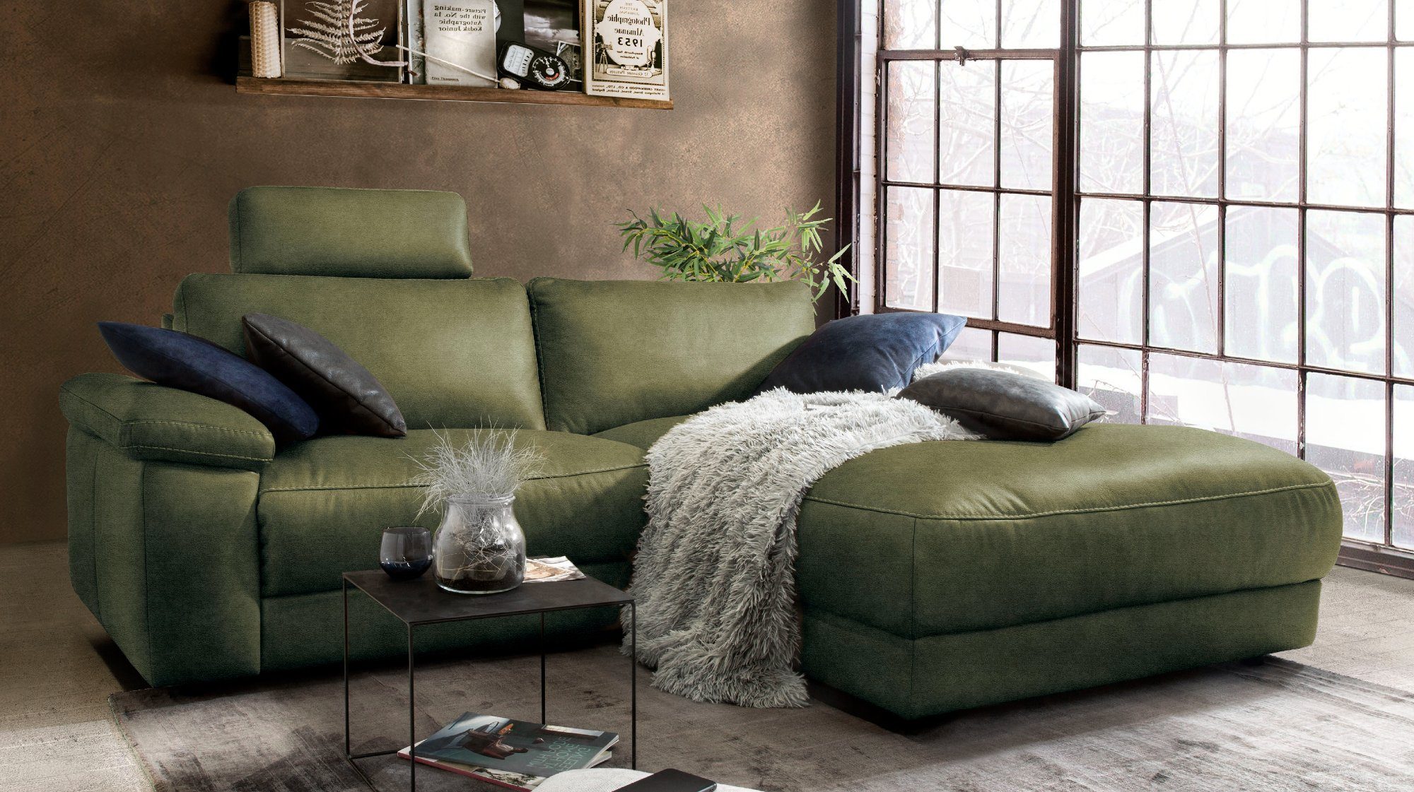 od. Leder, Recamiere od. Farben Stoff Sofa links, KAWOLA Ecksofa LOLA, rechts versch.