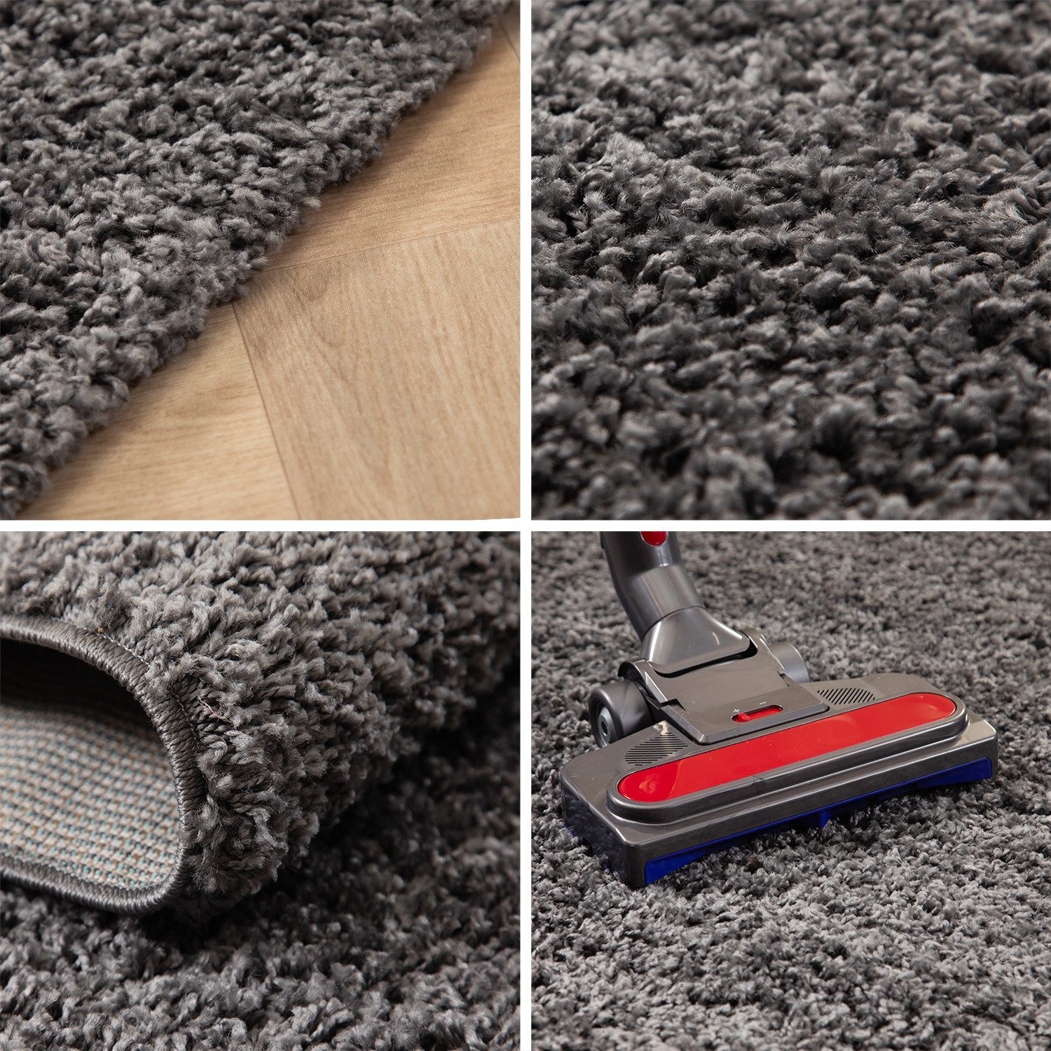 Carpettex Hochflor-Teppich Unicolor - Einfarbig, Rund, Höhe: 30 mm, Einfarb günstig online kaufen