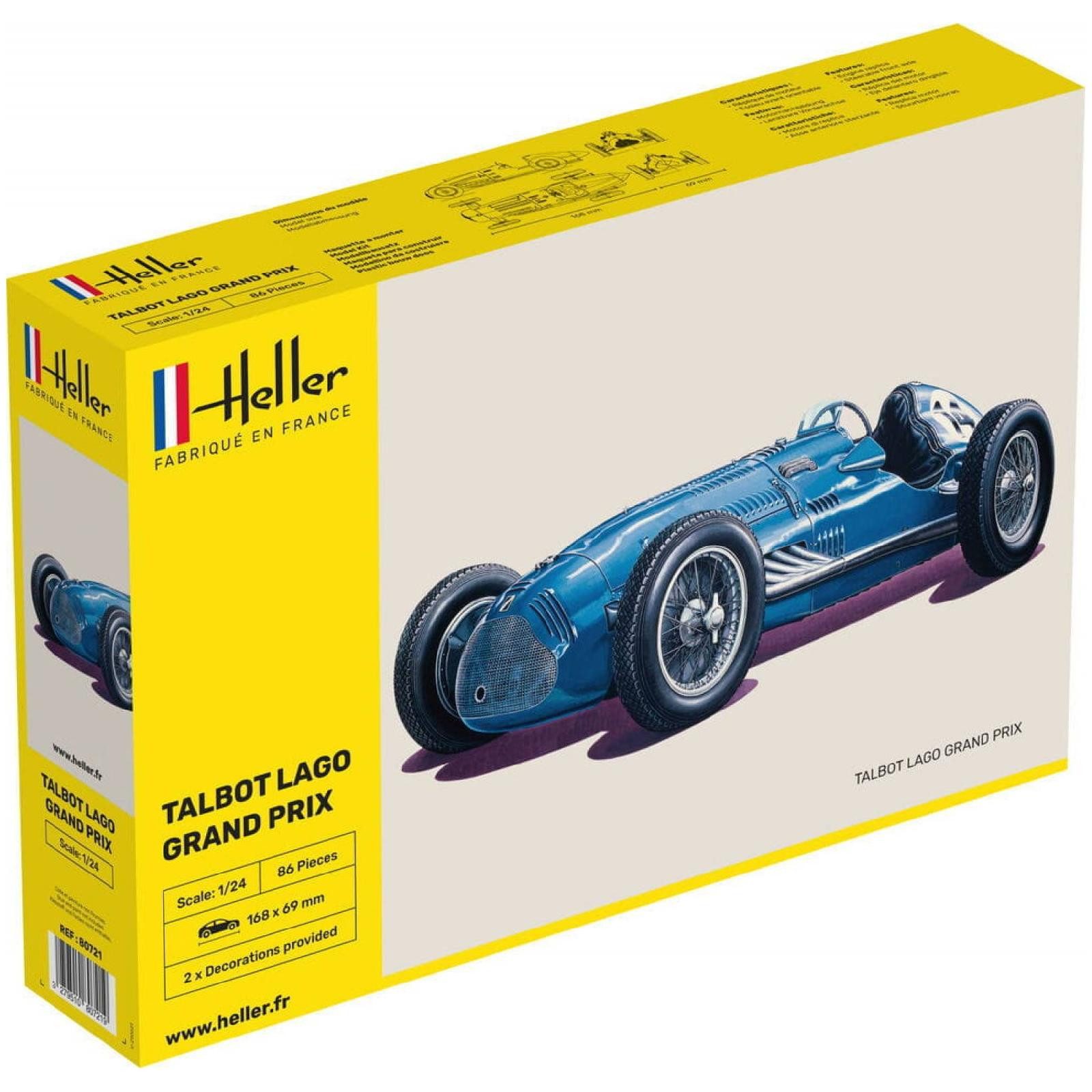 Heller Modellbausatz Talbot Lago Grand Prix / 1:24, Maßstab 1:24