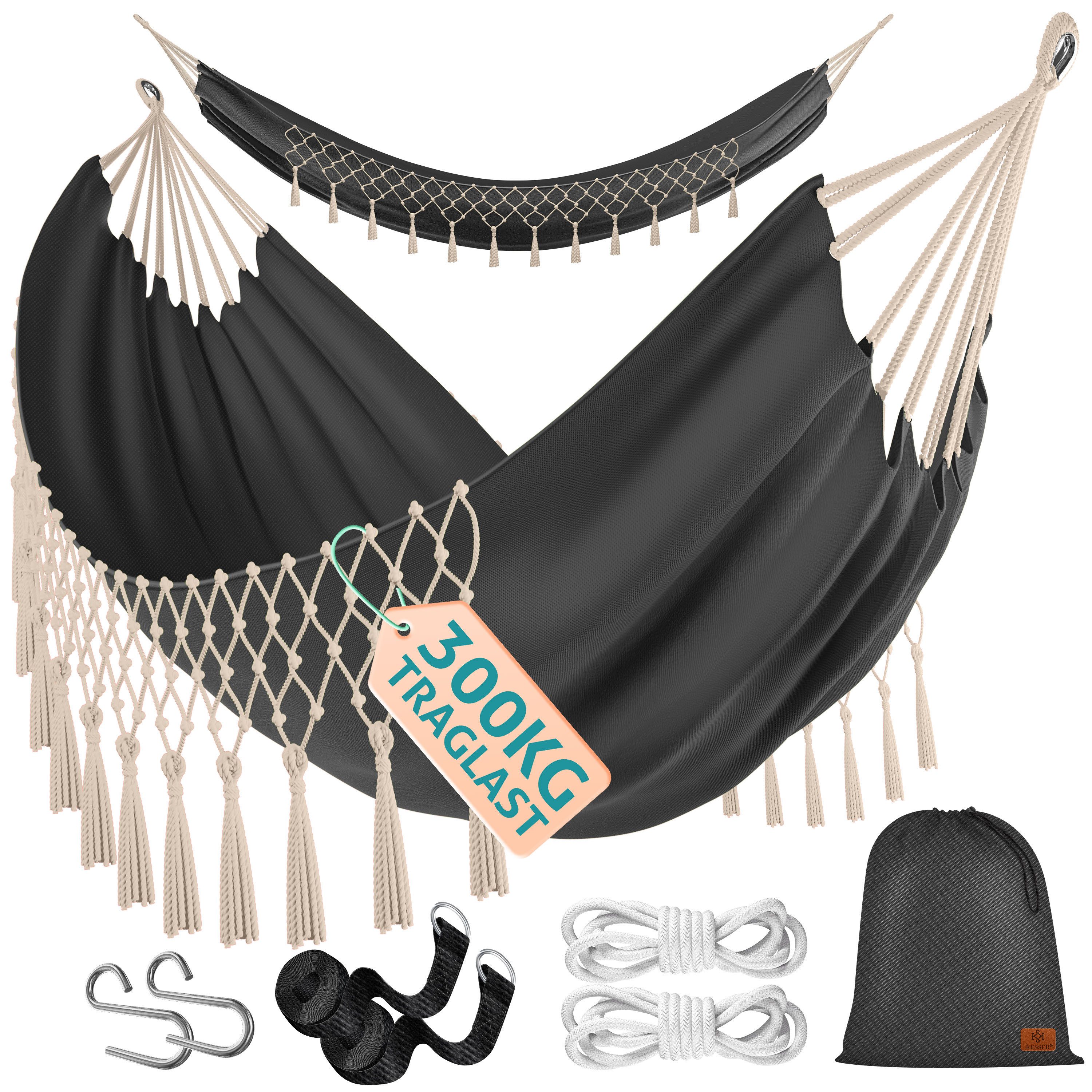 KESSER Hängematte, Hängematte 320 x 150 cm max. Belastbarkeit 300kg
