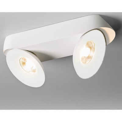 Licht-Trend LED Deckenstrahler Santa 2er LED Aufbauspot schwenkbar & dimmbar Weiß, Warmweiß