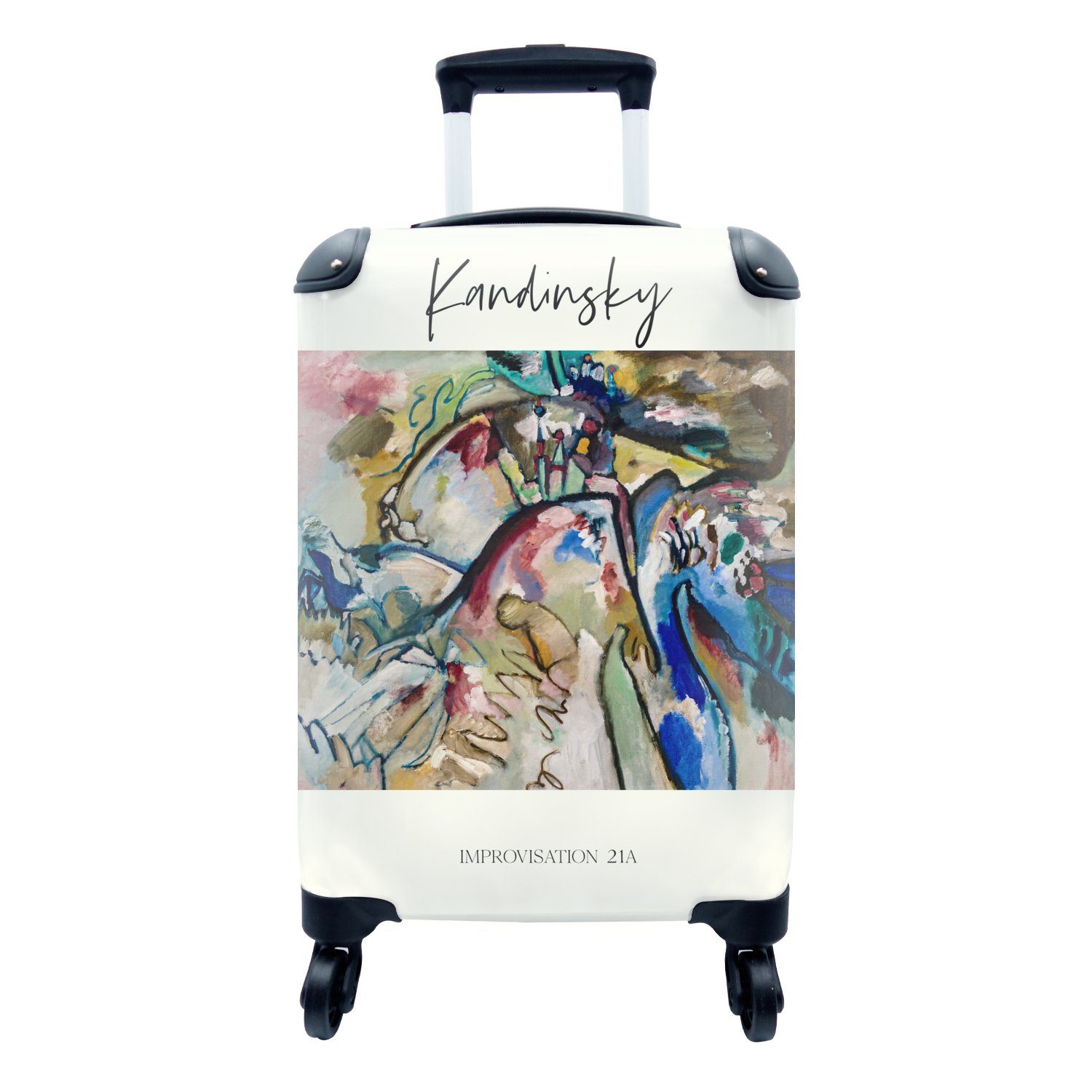 Kunst 4 - Handgepäckkoffer Reisetasche Trolley, Kandinsky, MuchoWow Rollen, Abstrakt Ferien, rollen, mit Handgepäck für - Reisekoffer