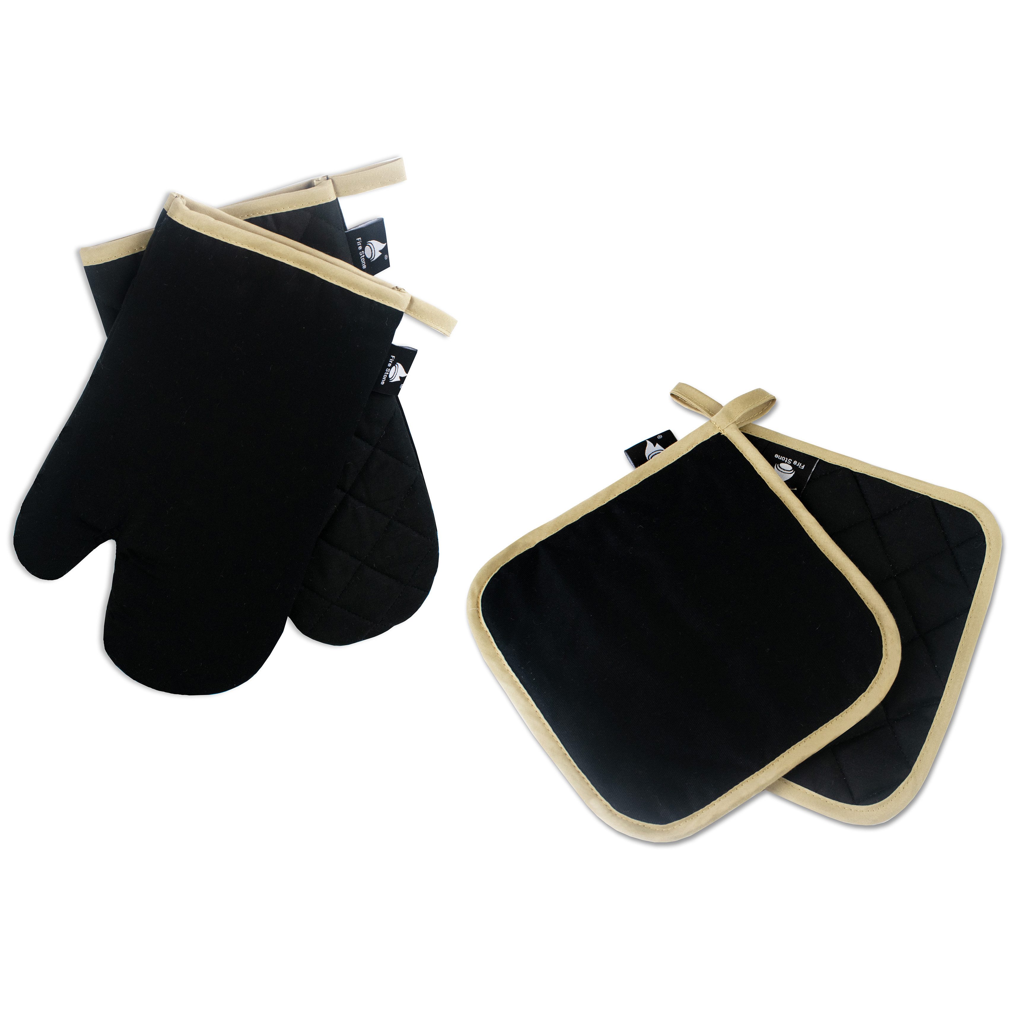 Fire Stone Topflappen Ofenhandschuhe Firestone, (Spar-Set, 4-tlg), Hitzebes günstig online kaufen