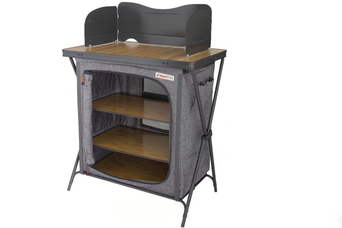 Eurotrail Campingschrank Nova Lecce Küchentisch mit Bambusplatte