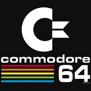 LOGOSHIRT T-Shirt Commodore C64 Logo mit Commodore 64-Logo