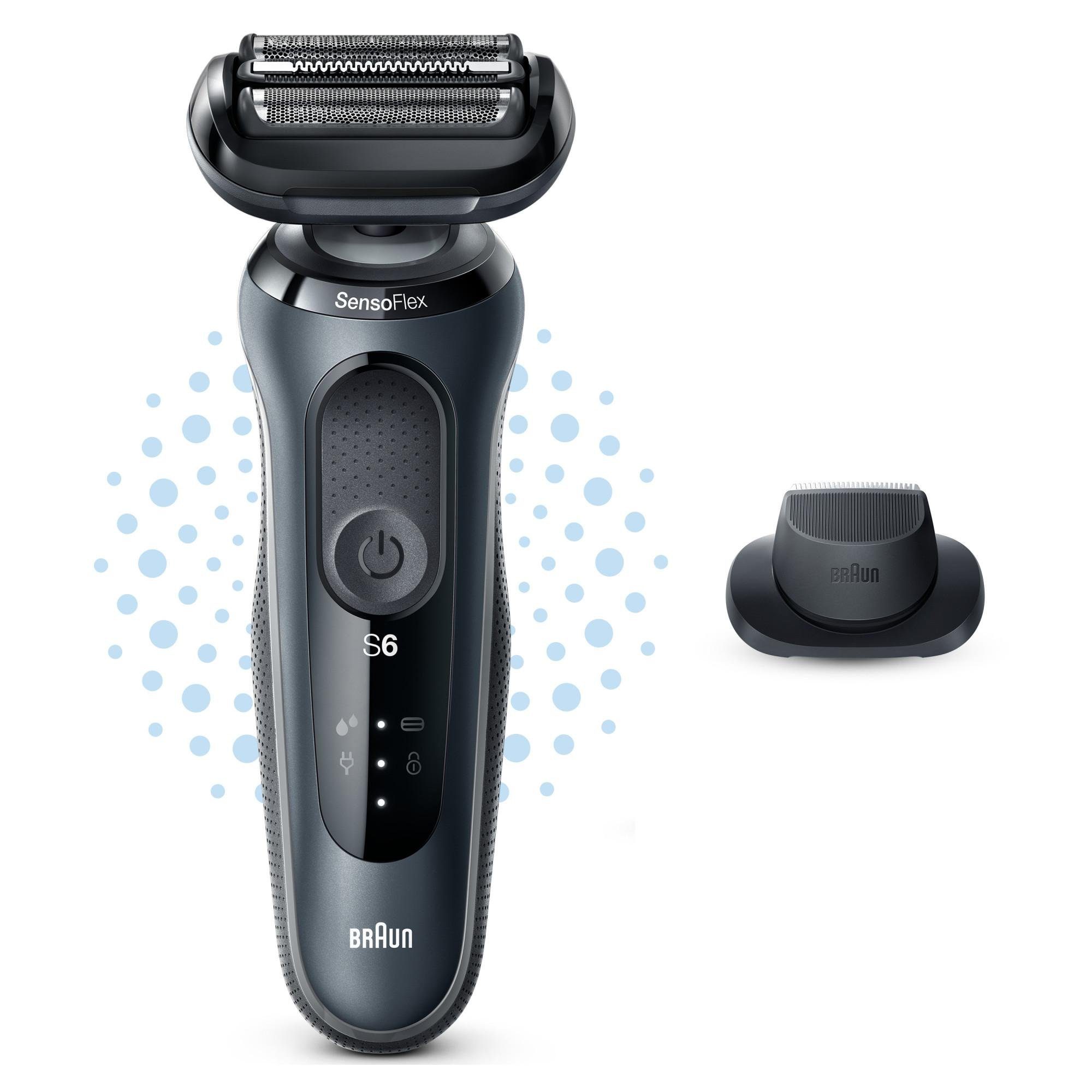 Braun Gesichtshaarrasierer SERIES 6 - 61-N1200S, Aufsätze: 1, 100% wasserdicht, Wet&Dry