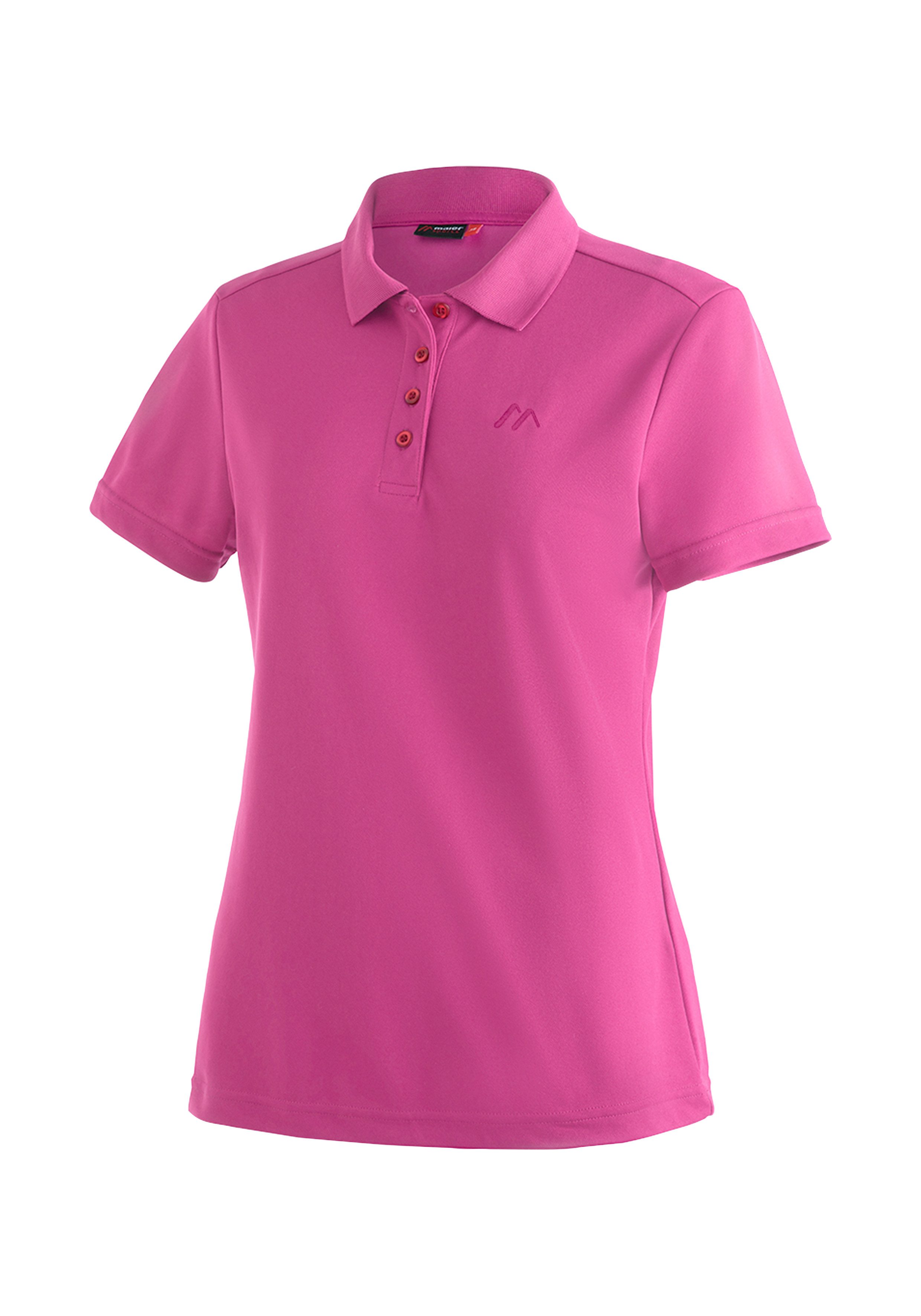 Maier Sports Funktionsshirt Ulrike Damen Polo, pique Poloshirt, schnelltrocknendes Outdoor-Shirt