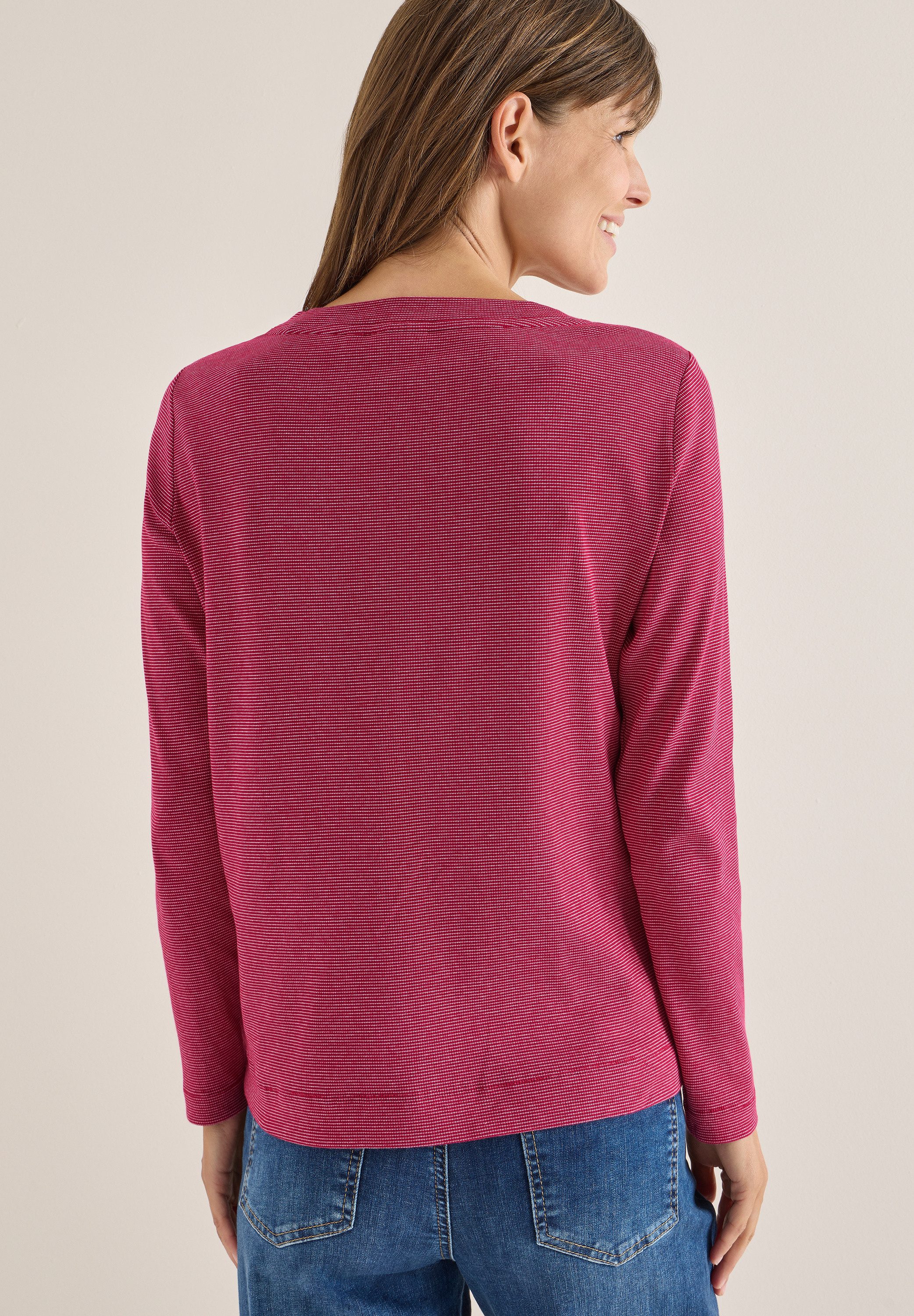 CECIL Langarmshirt mit feinen Streifen günstig online kaufen