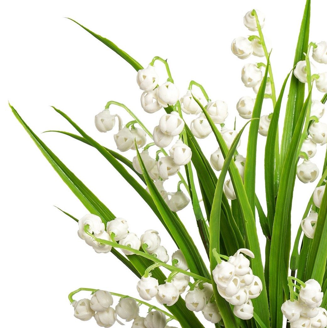 Kunstblume Kunstblume Maiglöckchen-Busch ca. 30cm. Blumen Schneeglöckchen W günstig online kaufen