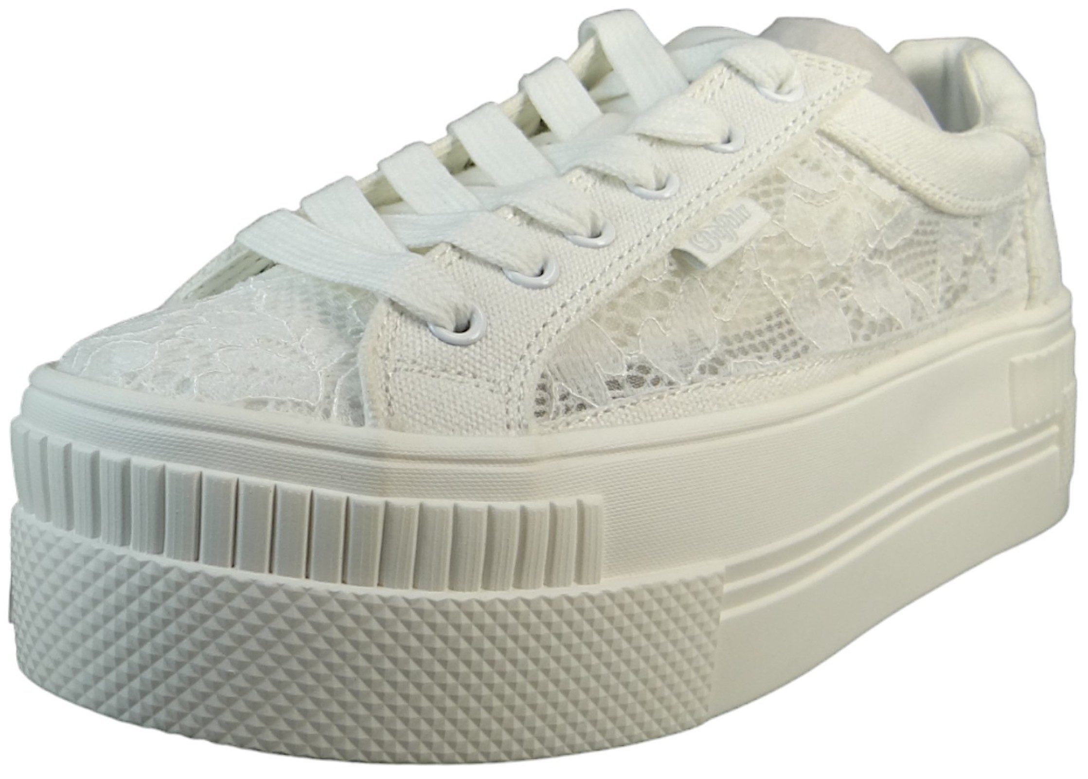 Buffalo 1636161 Paired Bloom Low Top Hochzeit White Sneaker