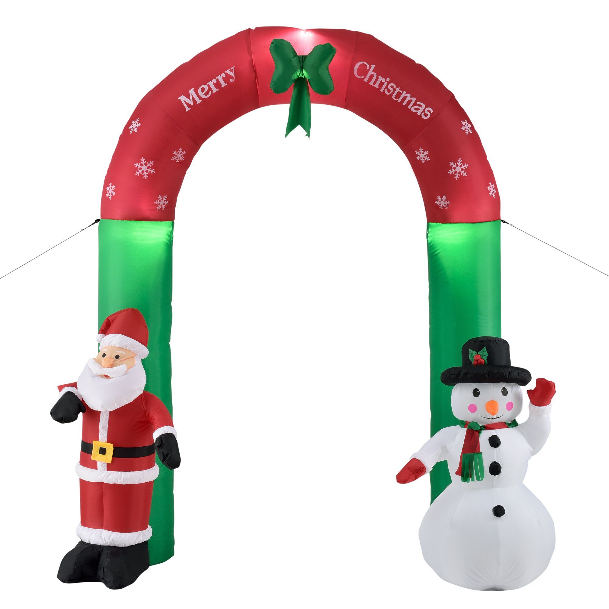 240cm winkender singender Weihnachtsmann LED beleuchtet Musik selbstaufblasend