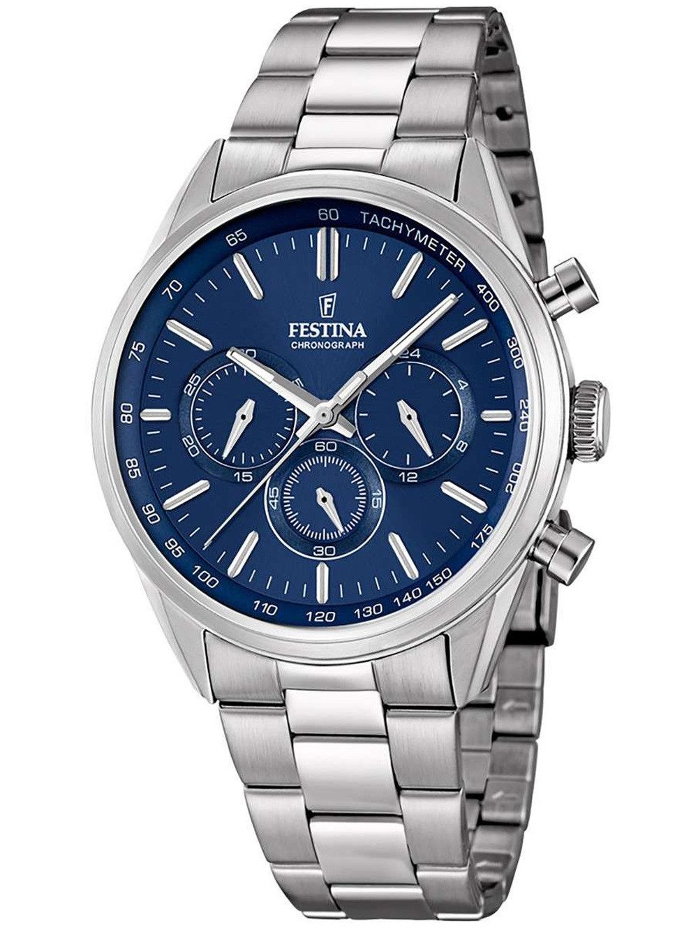 Quarzuhr Festina F16820/2 Timeless Chronograph Herrenuhr 44mm 5ATM Festina F16820/2 Timeless Chronograph Herrenuhr 44mm 5ATM