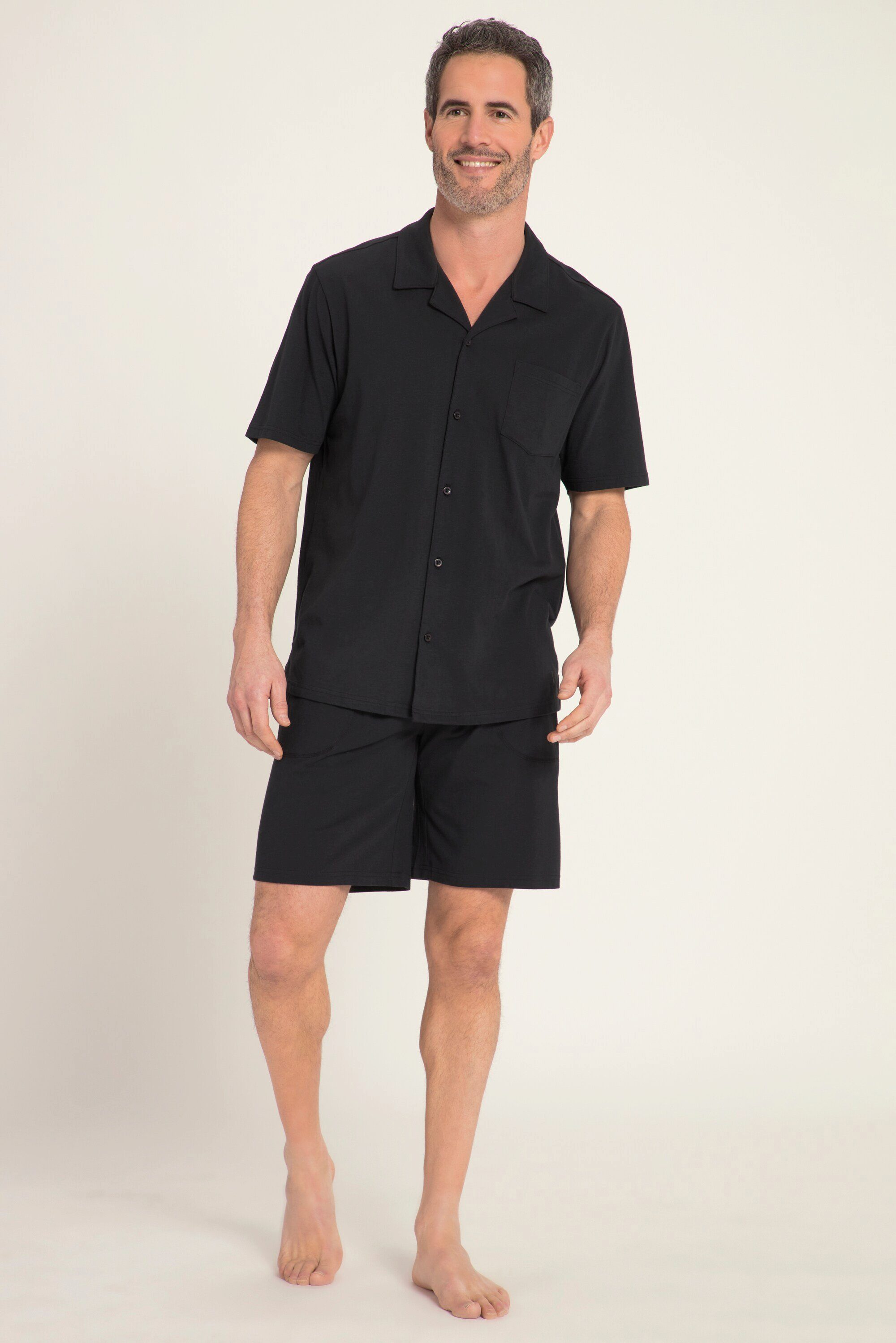 JP1880 Schlafanzug Schlafanzug Homewear Oberteil Cuba Kragen Shorts