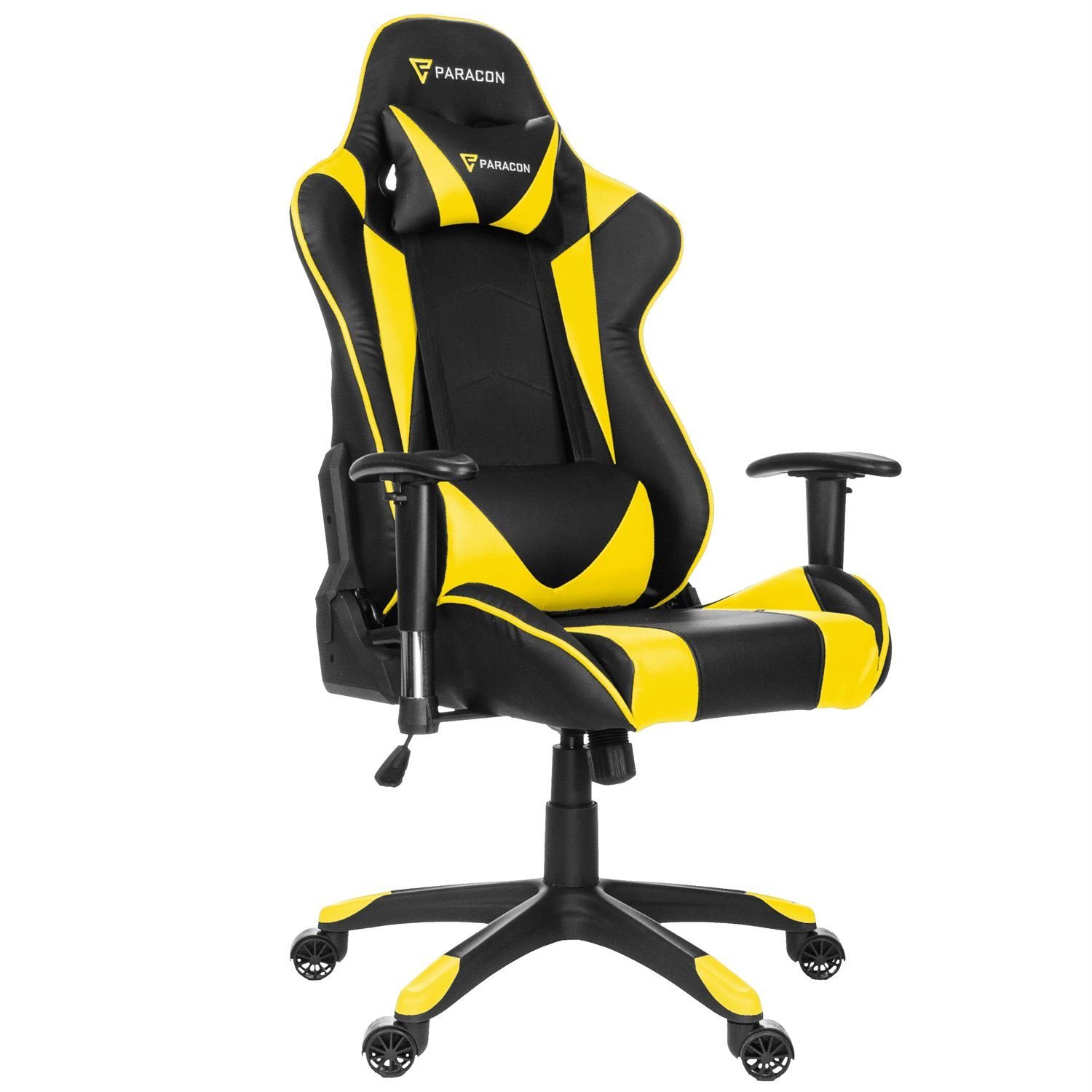 Nackenkissen Stuhl Gaming Paracon Gaming-Stuhl und inkl. Knight ebuy24 Gelb