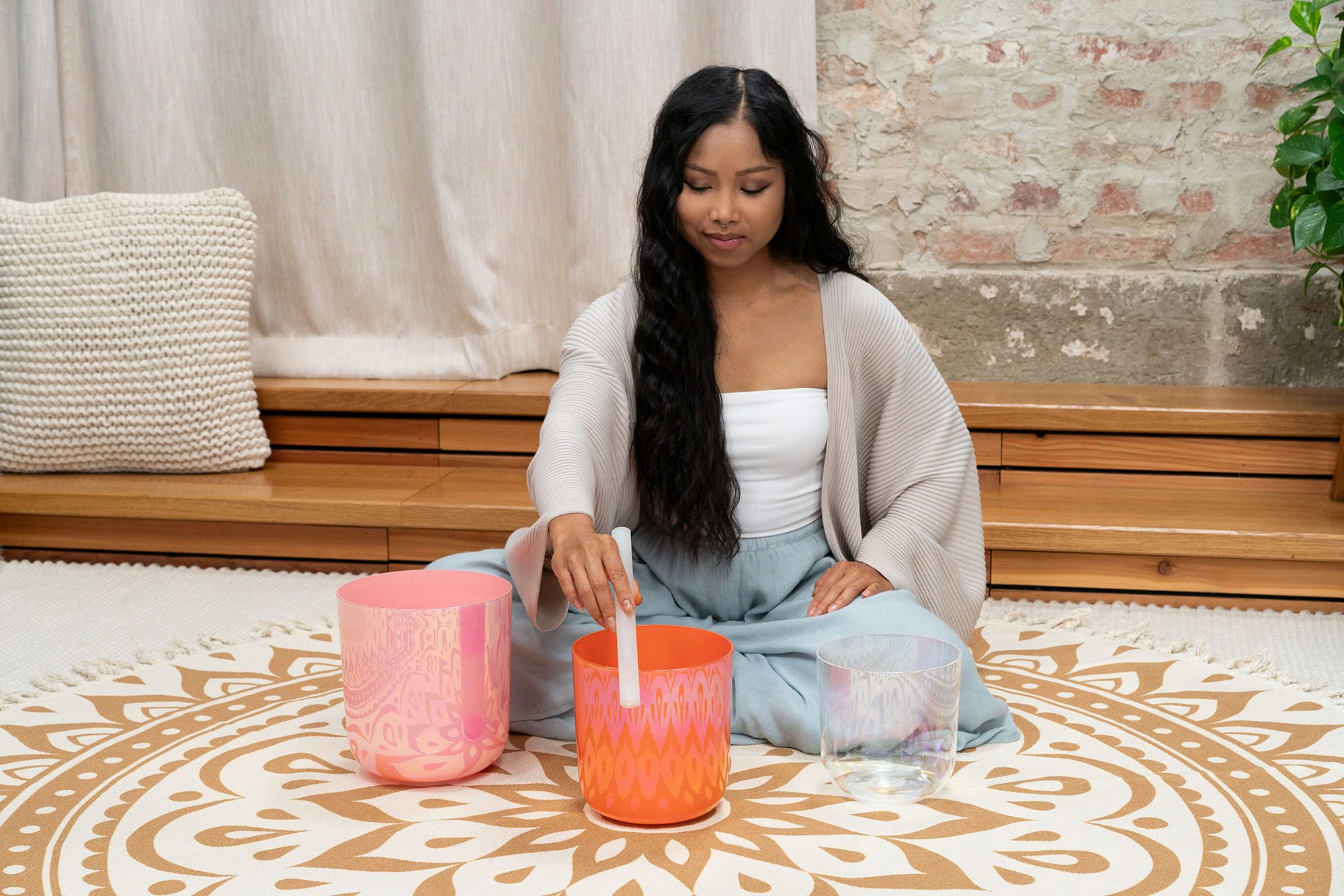 Meinl Sonic Energy Klangschalen ECSBSETECG Essence Kristallklangschalen Set, inklusive Ringe, Reiber und Taschen, Ideal für Chakra-Behandlung, Meditation, Klangtherapie und Yoga