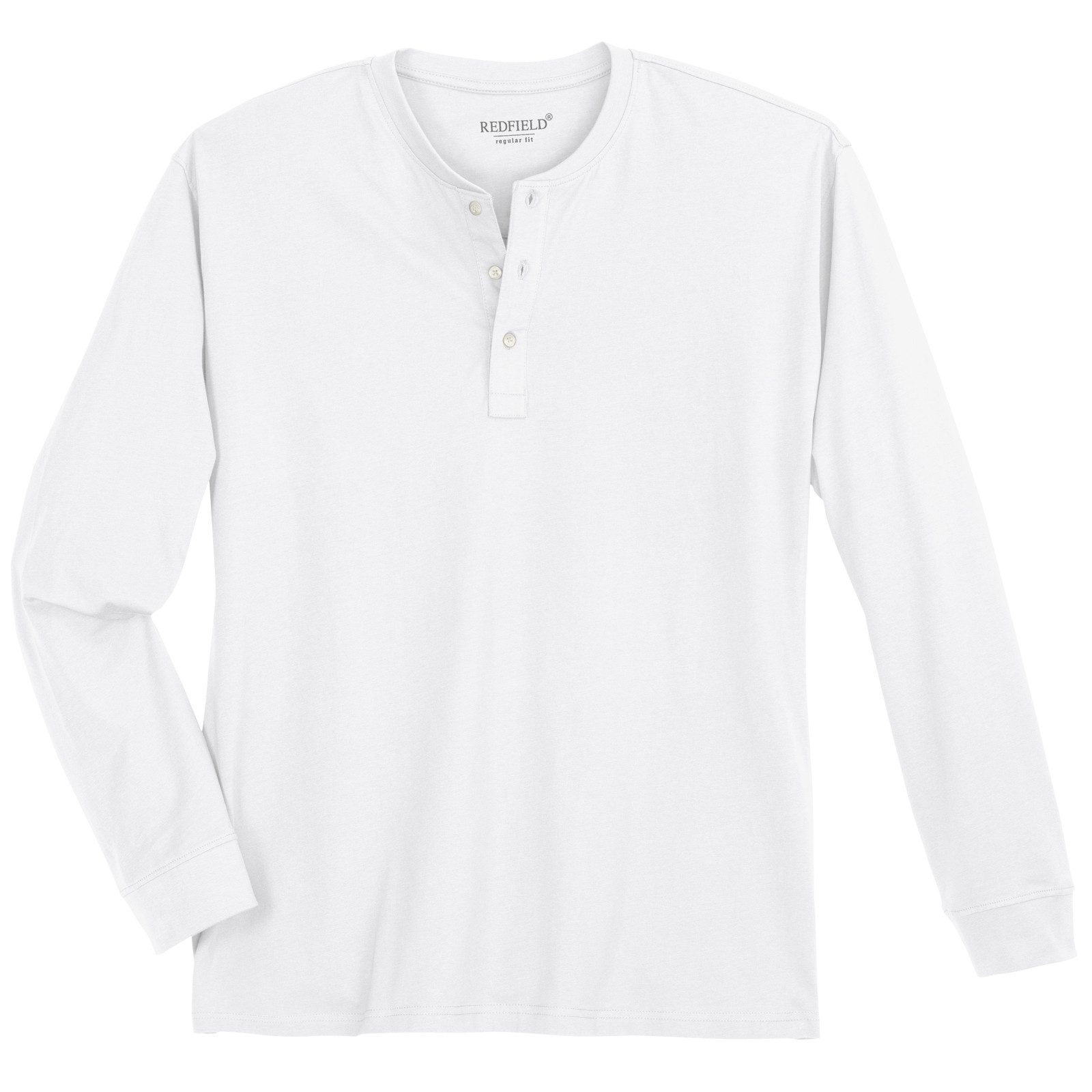 redfield Langarmshirt Serafino Langarmshirt Redfield Übergröße weiß