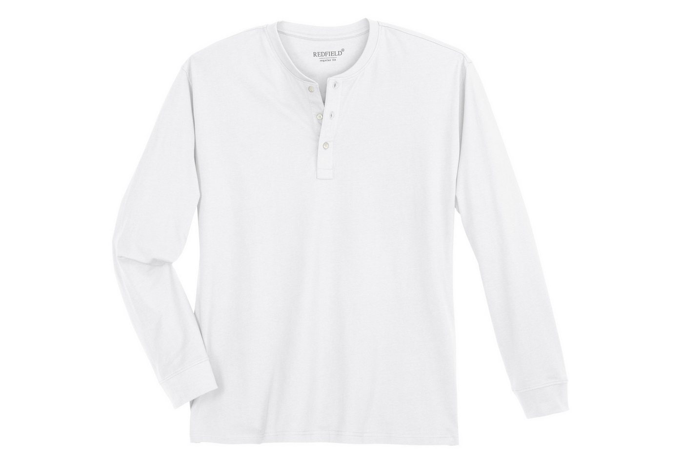 redfield Langarmshirt Serafino Langarmshirt Redfield Übergröße weiß