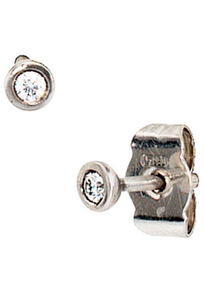 JOBO Paar Ohrstecker, rund 950 Platin mi... JOBO Paar Ohrstecker, rund 950 Platin mi...