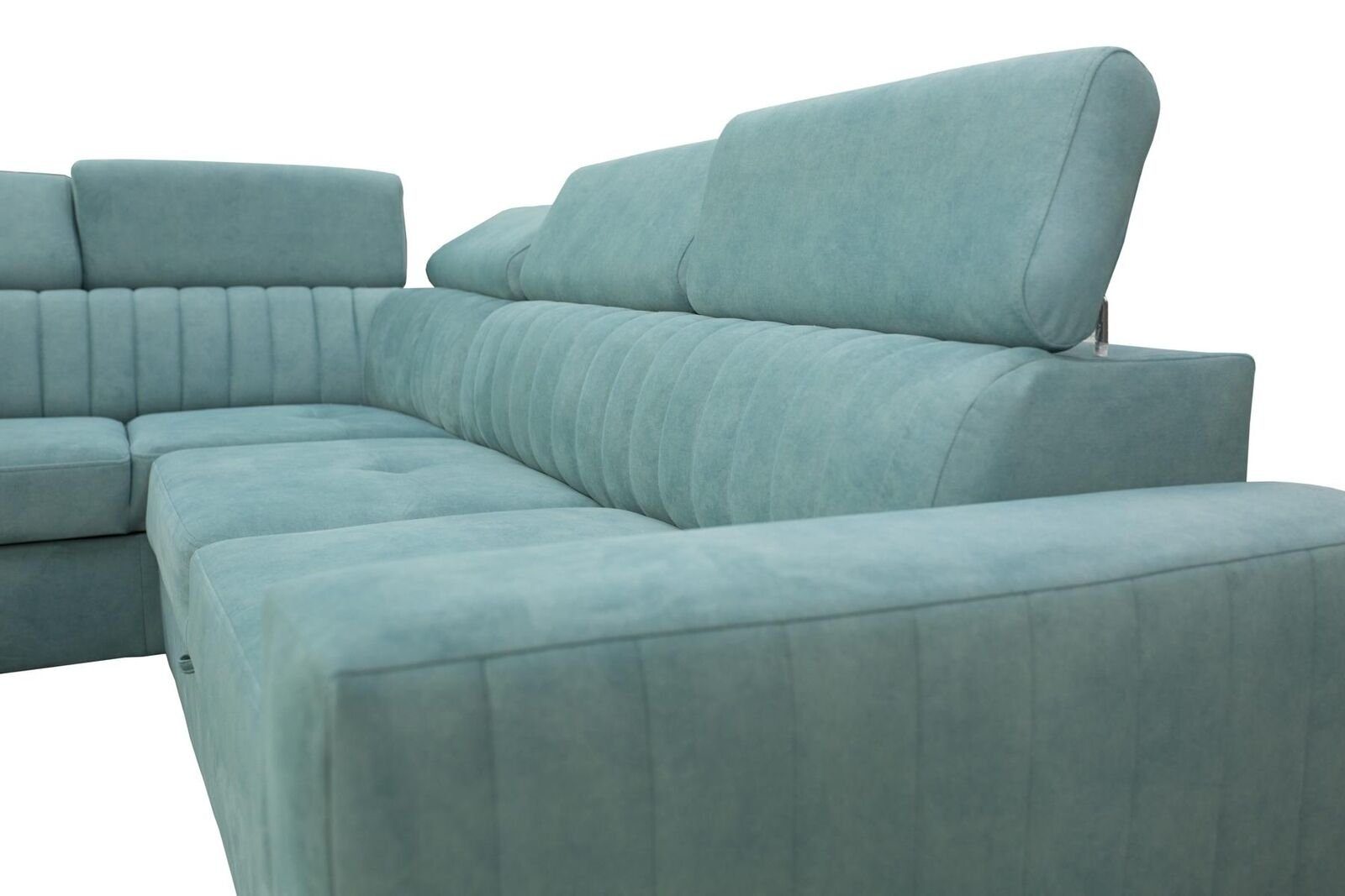 JVmoebel Ecksofa Blaue Sofa Europe Couch Sofa, Design Eck Textil in Stoff Made Wohnlandschaft