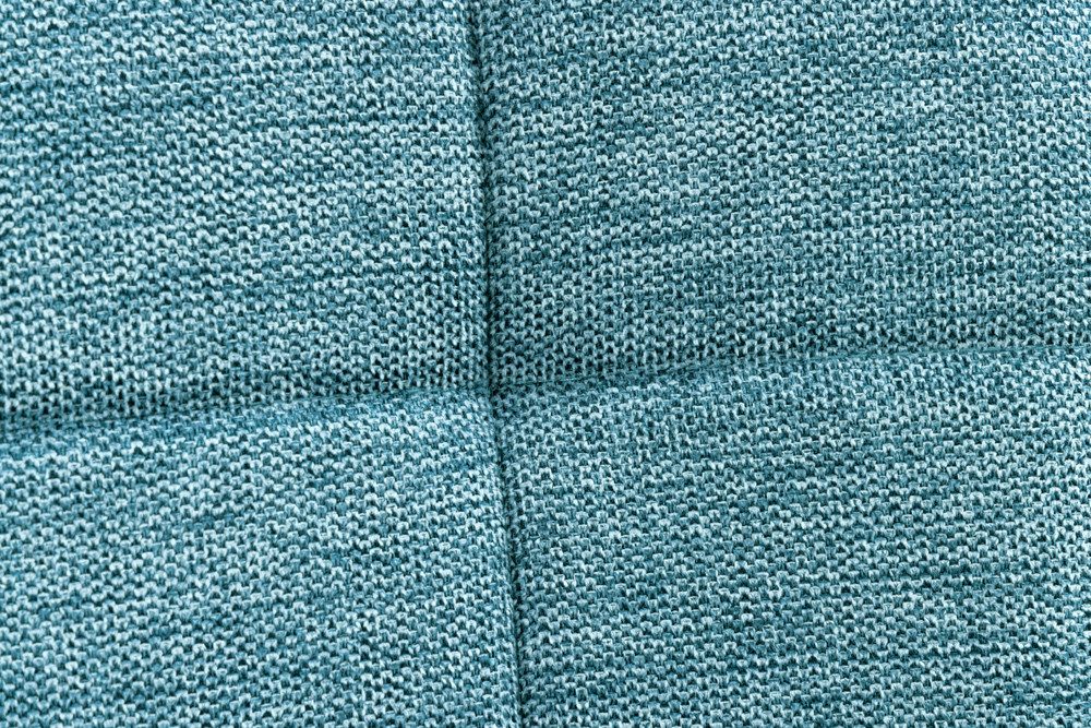 riess-ambiente Fußhocker SCANDINAVIA blau / schwarz - Strukturstoff, Metallbeine, Polsterung (Einzelartikel, 1 St), Wohnzimmer · Metall · Scandinavian Design ·  – Bild 5 von 5