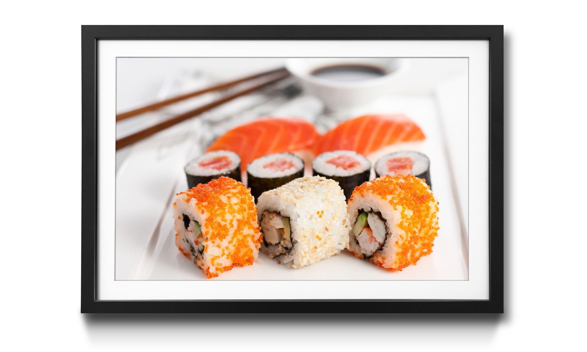 WandbilderXXL Bild mit Rahmen Sushi, Sushi, Wandbild, in 4 Größen erhältlich