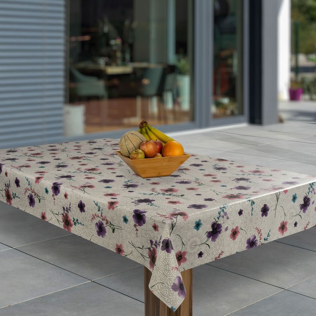laro Tischdecke Wachstuch-Tischdecken Abwaschbar Blumen Mandala günstig online kaufen
