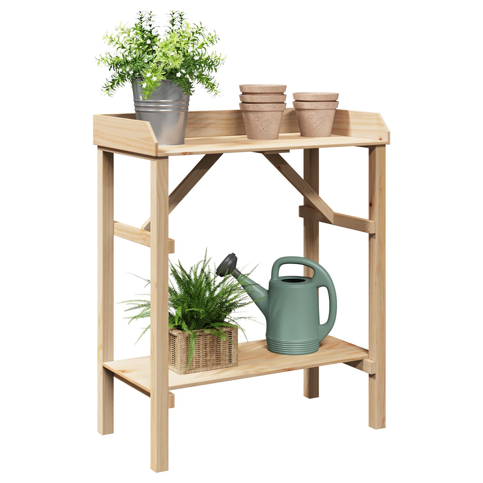 vidaXL Blumenständer Pflanztisch 75x40x90 cm Massivholz günstig online kaufen