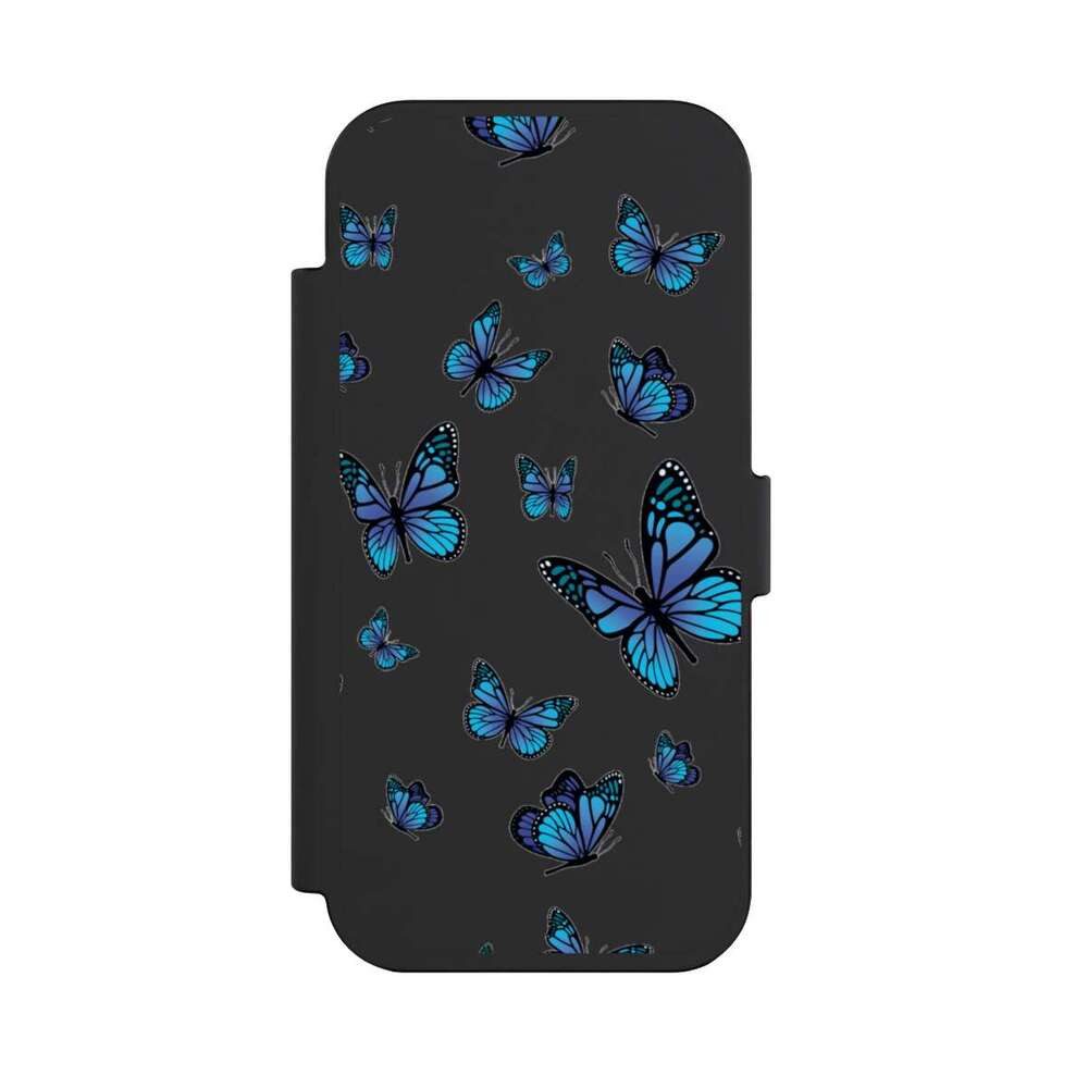 NIVOCASE Handyhülle Schmetterling Muster transparent Butterfly Pattern Transparent, Apple iPhone Air Klapphülle Handyhülle aus Kunst Leder