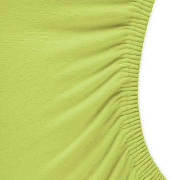 Spannbettlaken Royal Spannbetttuch Elastan 90x200-100x220cm grün, aqua-textil, Baumwolle, (1 Stück), bügelfrei,dauerelastisch und weich,extrem feine Fasern