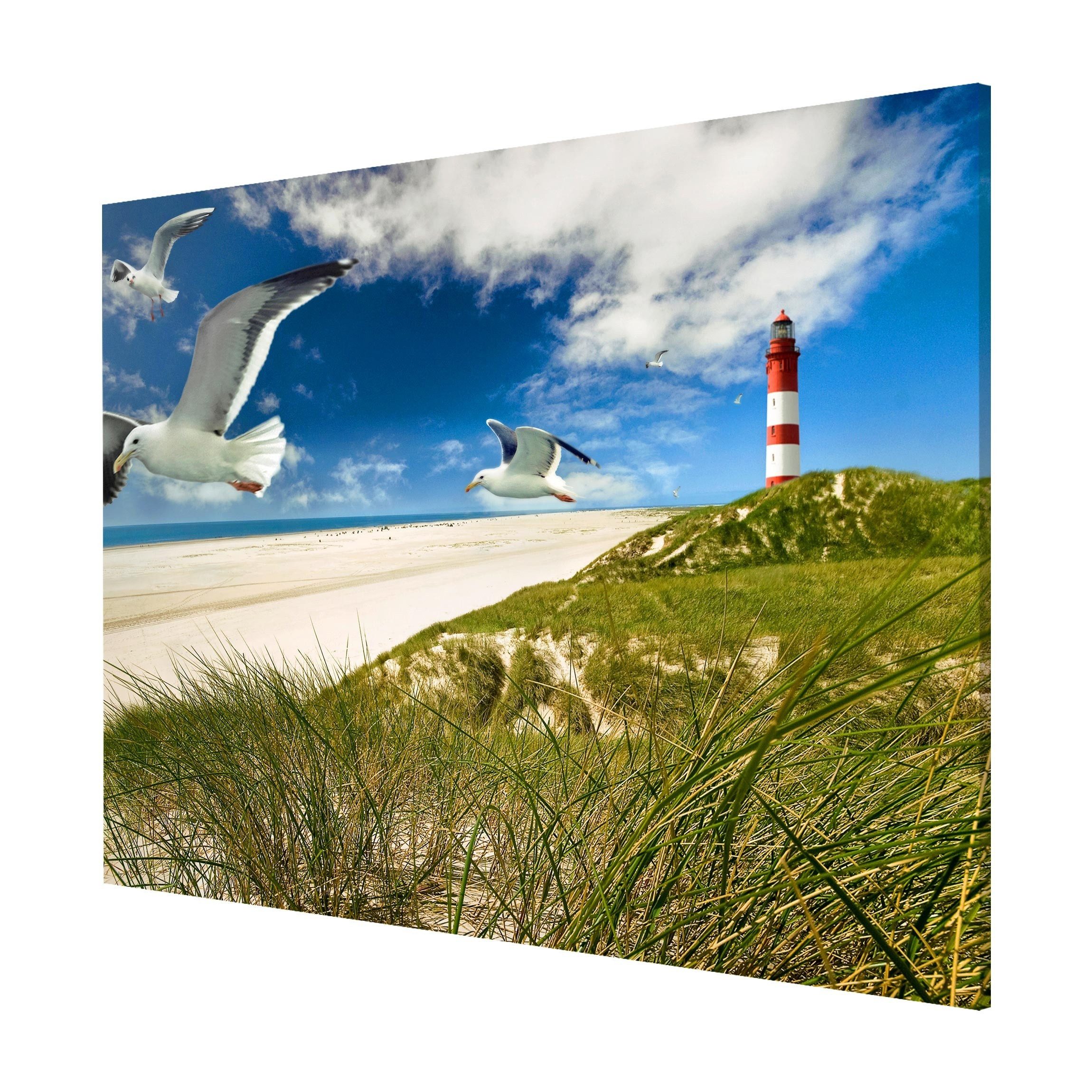 Bilderdepot24 Magnettafel Küche blau Dune Breeze, (1-tlg., Magnetboard Pinnwand für die Wand - metallische Tafel für Magnete), Magnetwand groß mit Motiv Büro Memoboard magnetisch Hochformat