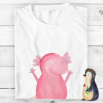 Mr. & Mrs. Panda T-Shirt Axolotl Hurra - Weiß - Geschenk, Junggesellenabschied, Jubiläum, Zufr (1-tlg)