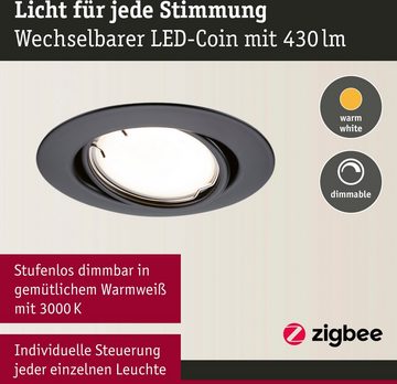 Paulmann LED Einbauleuchte Base 3x430lm 230V, LED fest integriert, Warmweiß, Zigbee Basisset