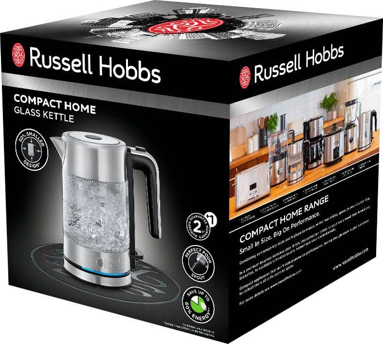 energiesparend Wasserkocher Mini HOBBS 0,8 W, RUSSELL Home 2200 24191-70, Compact l,