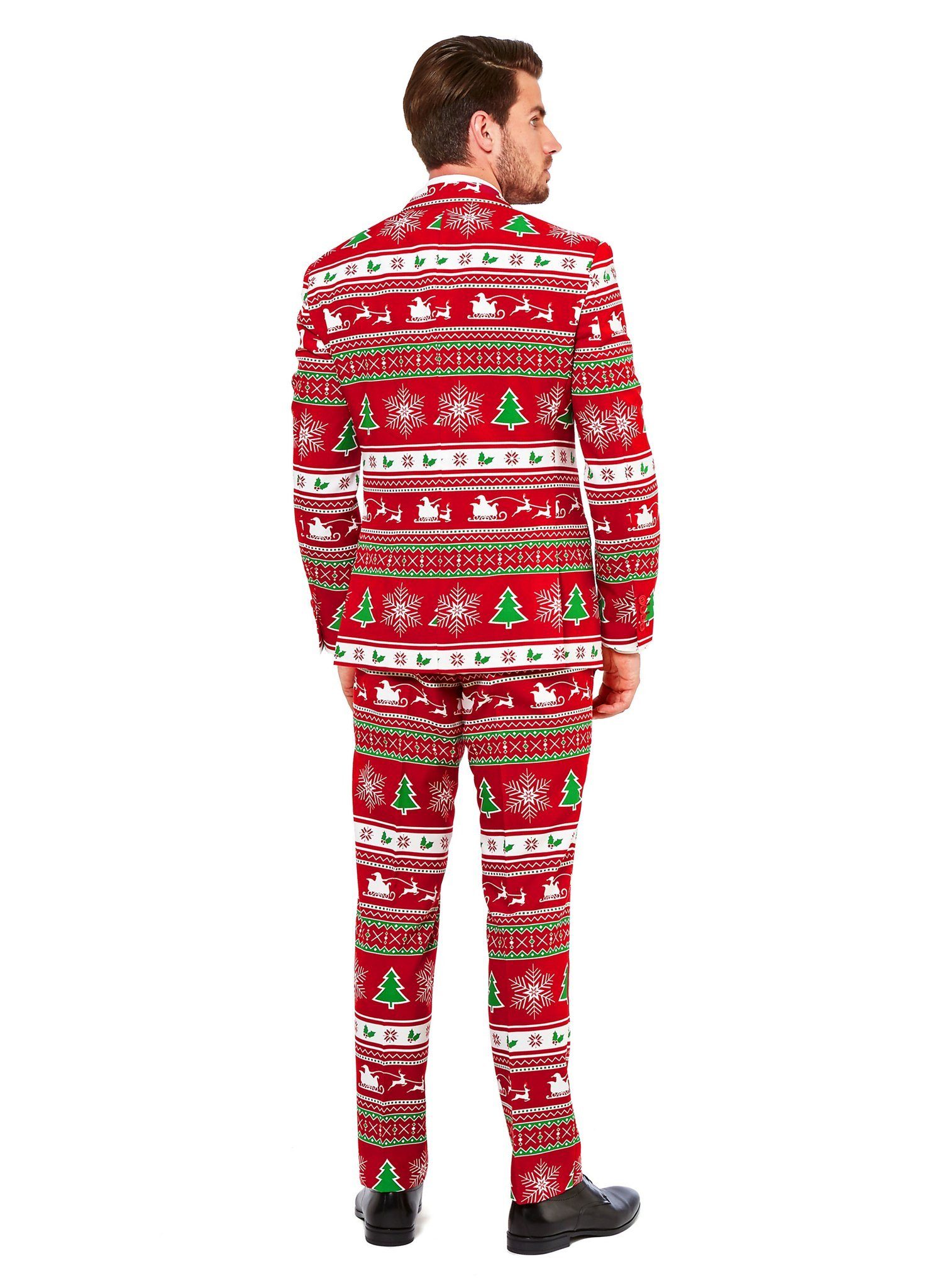 Opposuits Partyanzug Winter Wonderland Weihnachtsanzug - Santa Kostüm, Ausgefallene Anzüge für coole Männer