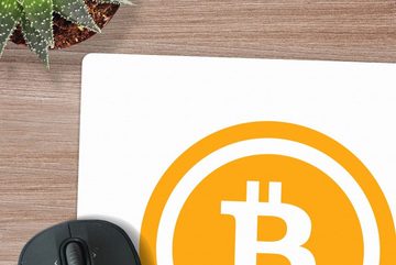 MuchoWow Gaming Mauspad Blockchain bitcoin illustration (1-St), Mousepad mit Rutschfester Unterseite, Gaming, 40x40 cm, XXL, Großes
