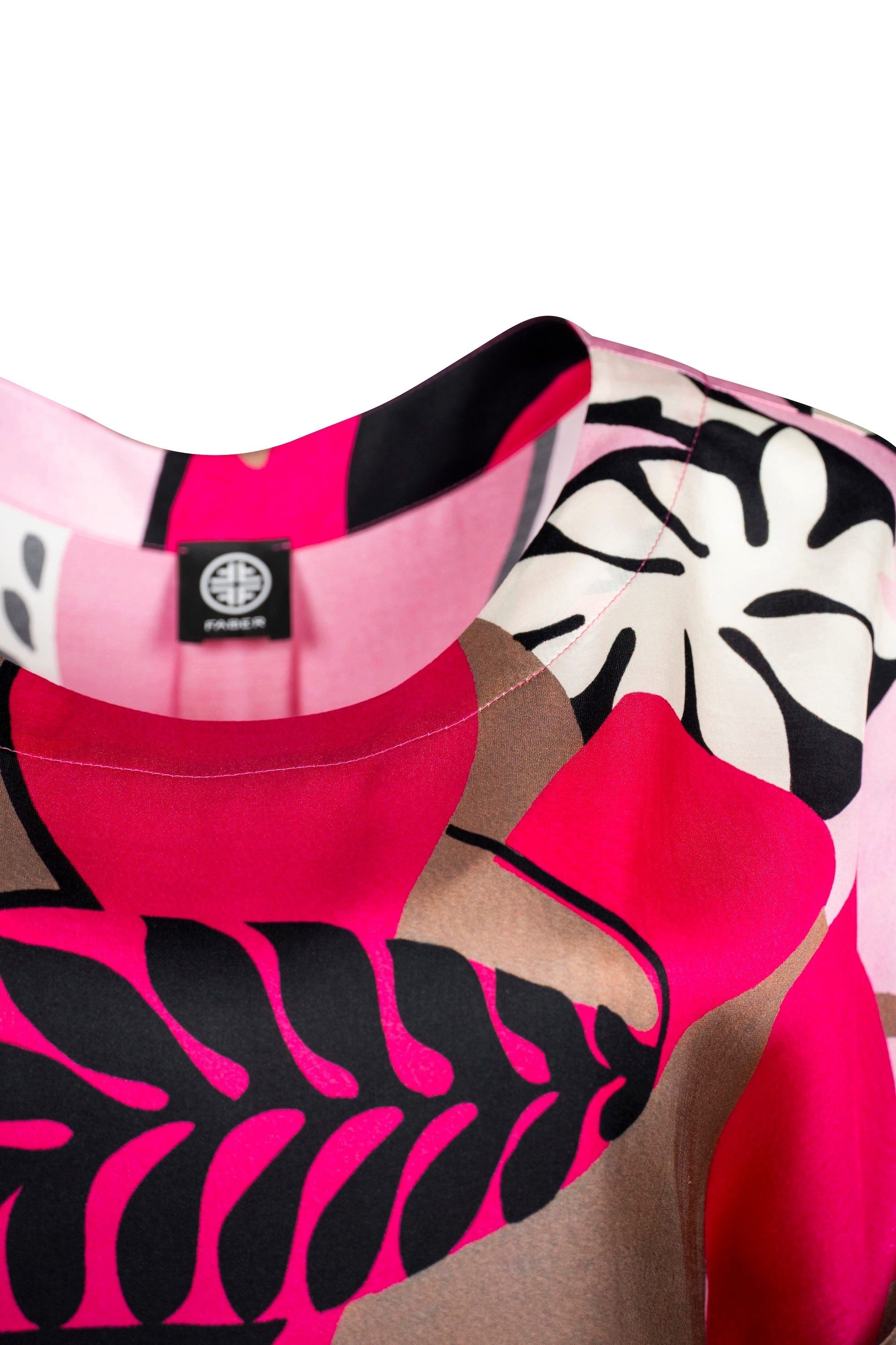 Faber Blusenshirt Blusenshirt mit Color-Wave-Print