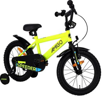 AMIGO Fahrräder Kinderfahrrad AMIGO Speeder 16 Zoll 27 cm Jungen Kinderfahrrad Rücktrittbremse Gelb