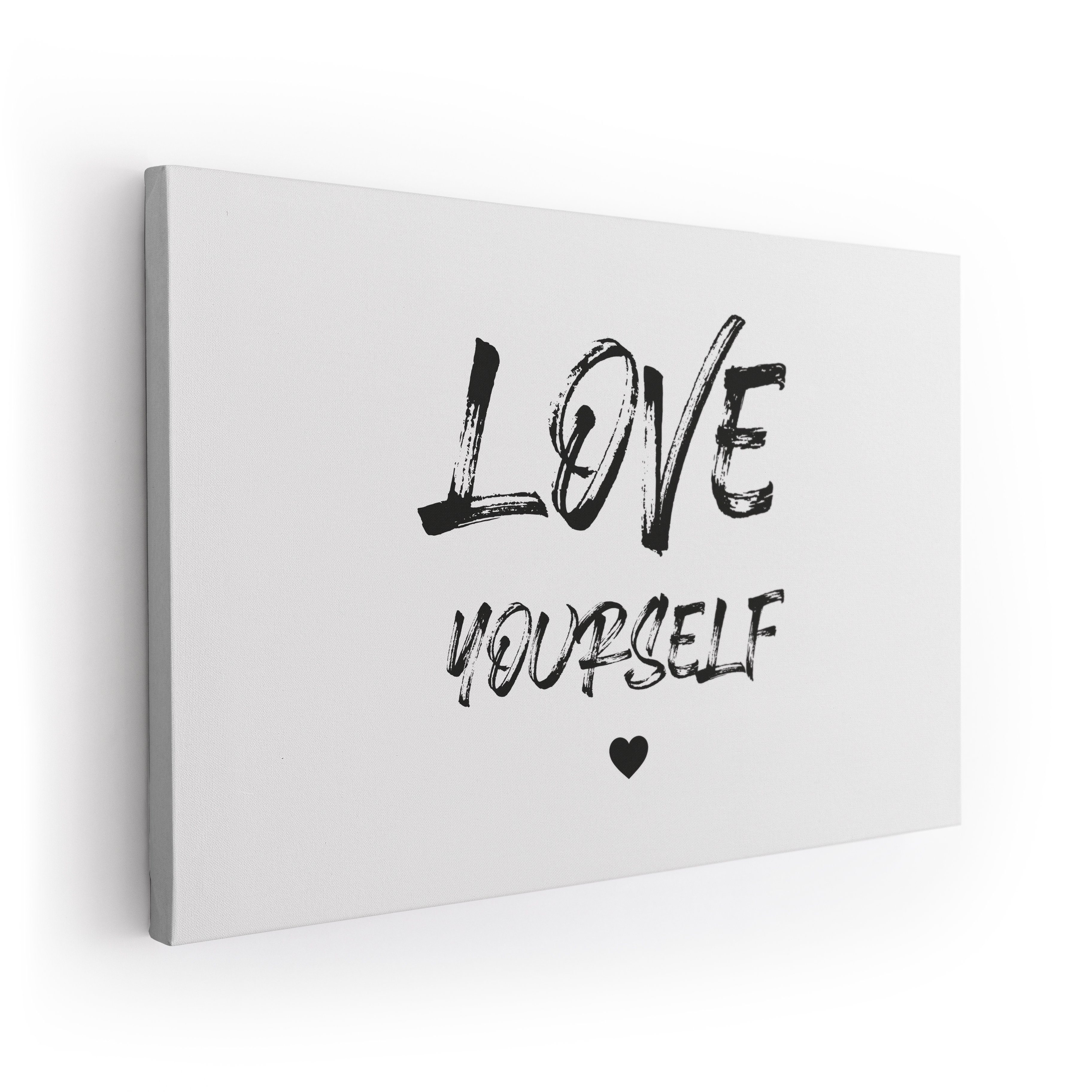 ArtMind Wandbild LOVE YOURSELF, Premium Wandbilder als Poster & gerahmte Leinwand in 4 Größen, Wall Art, Bild, moderne Kunst