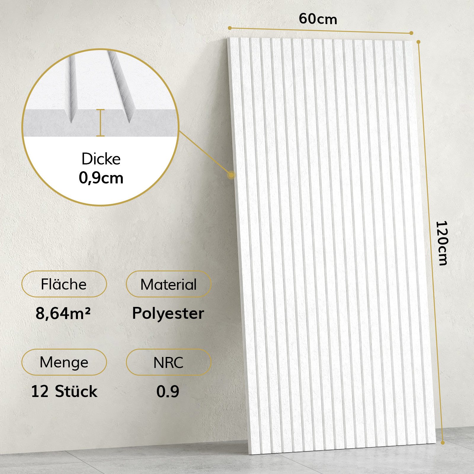 TONOR Schallschutzpaneel Akustikpaneele selbstklebend, 120x60x0.9 cm günstig online kaufen