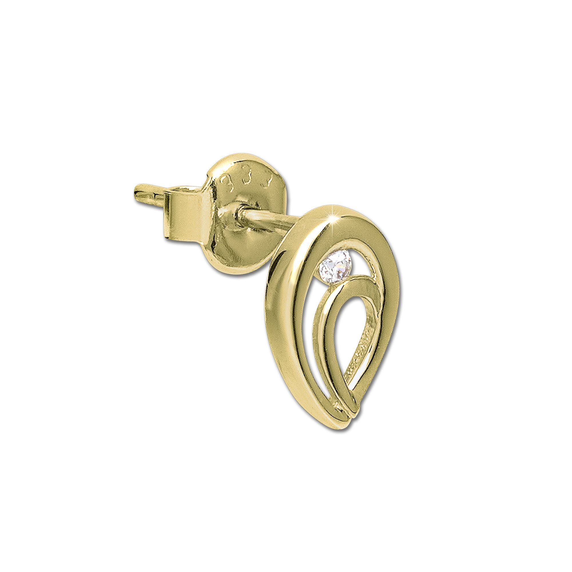 GoldDream Paar Ohrstecker GoldDream 333er Gold weiß Oval Zirkonia (Ohrsteck günstig online kaufen